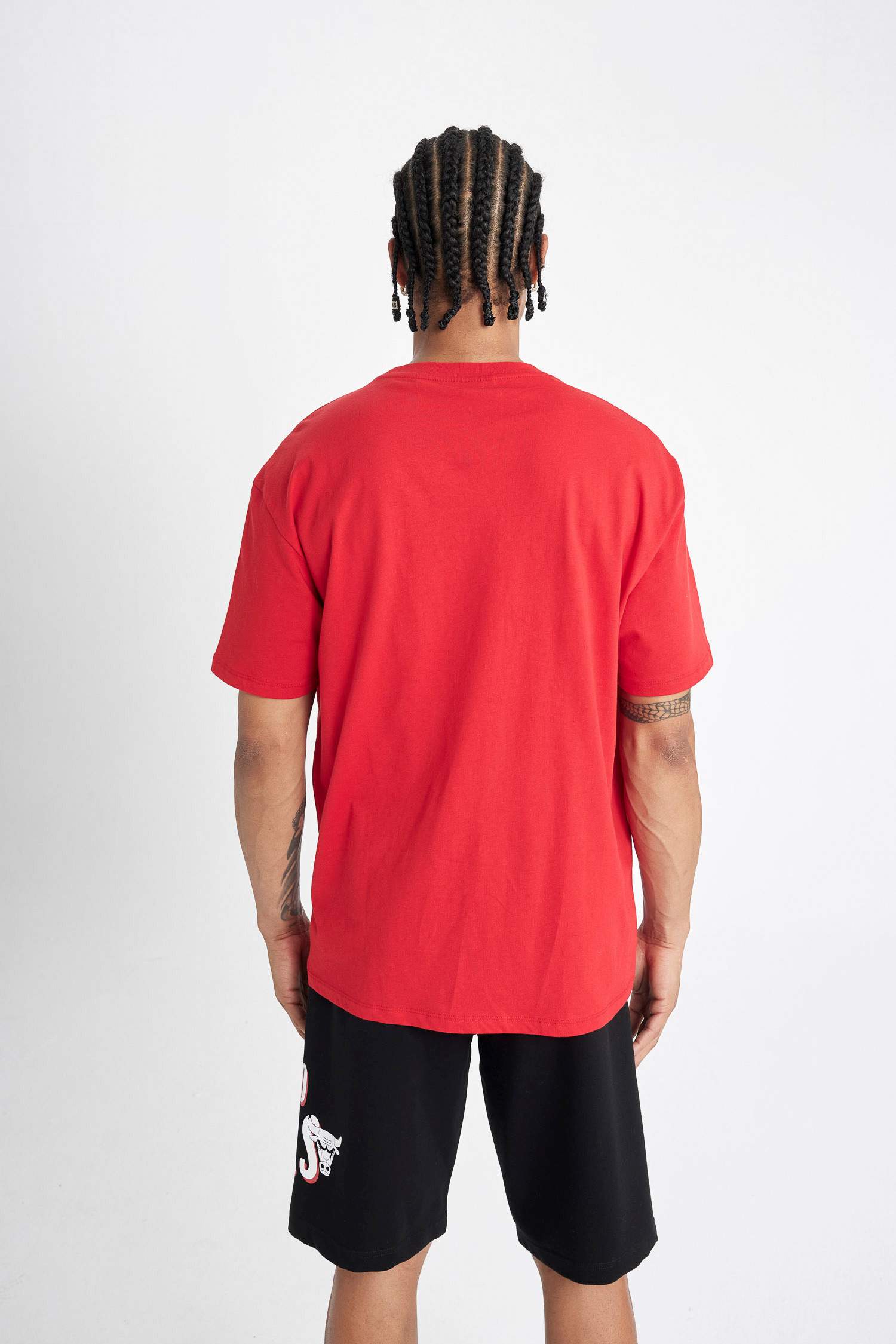 DeFactoFit NBA Chicago Bulls Boxy Fit Crew Neck T-Shirt