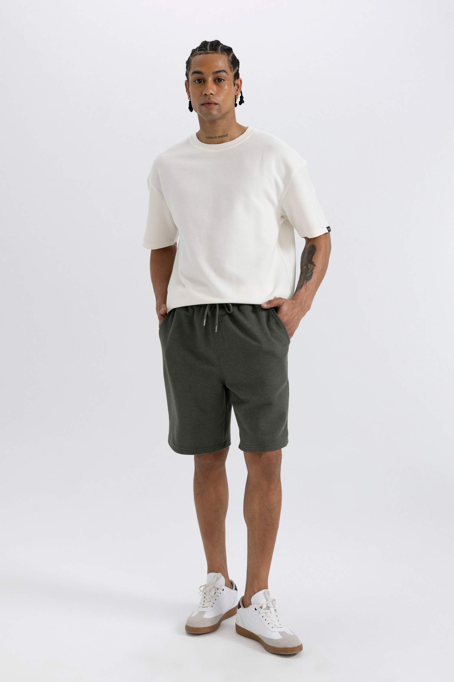 Slim Fit Pique Shorts