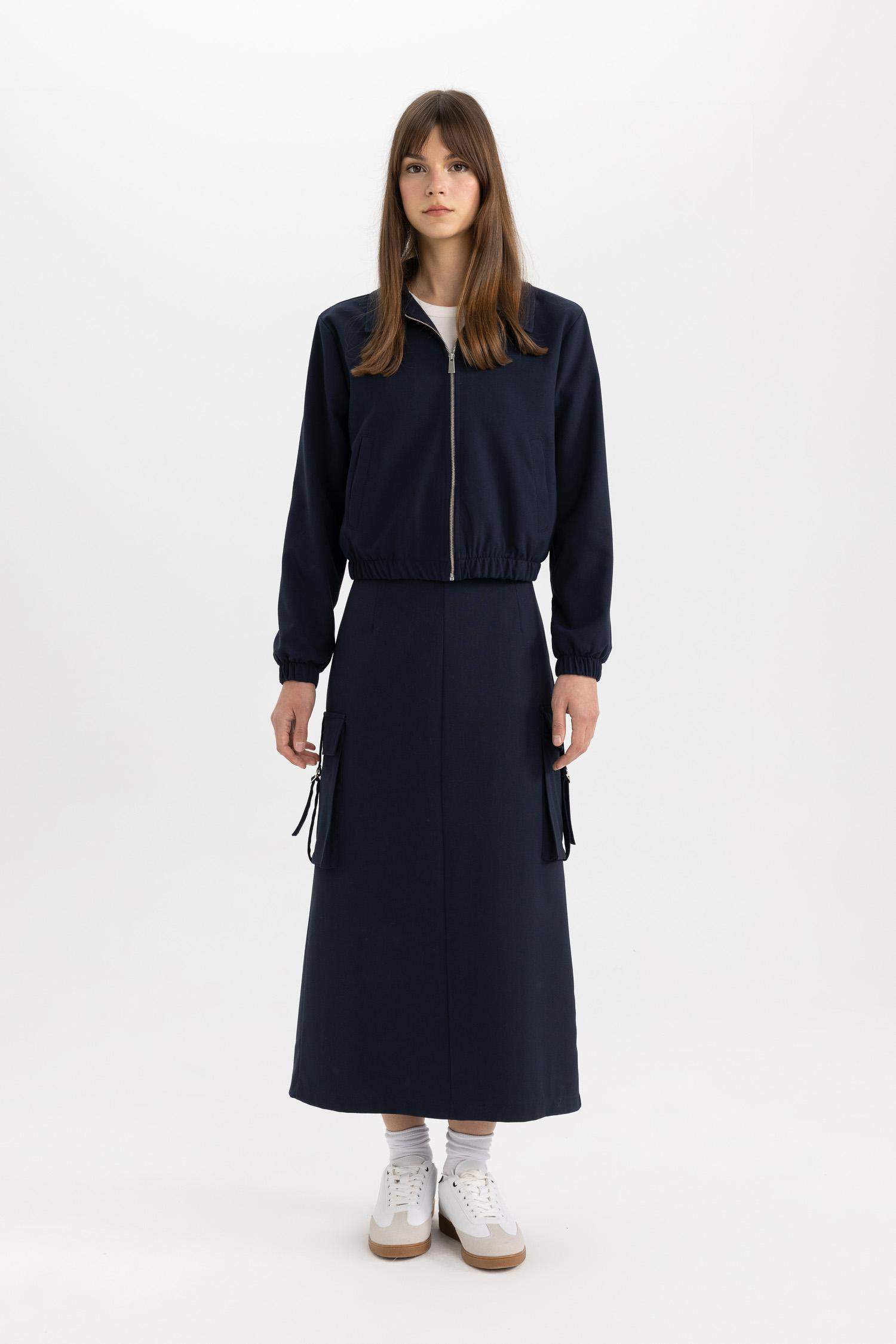 تنورة طويلة كارجو بجيب