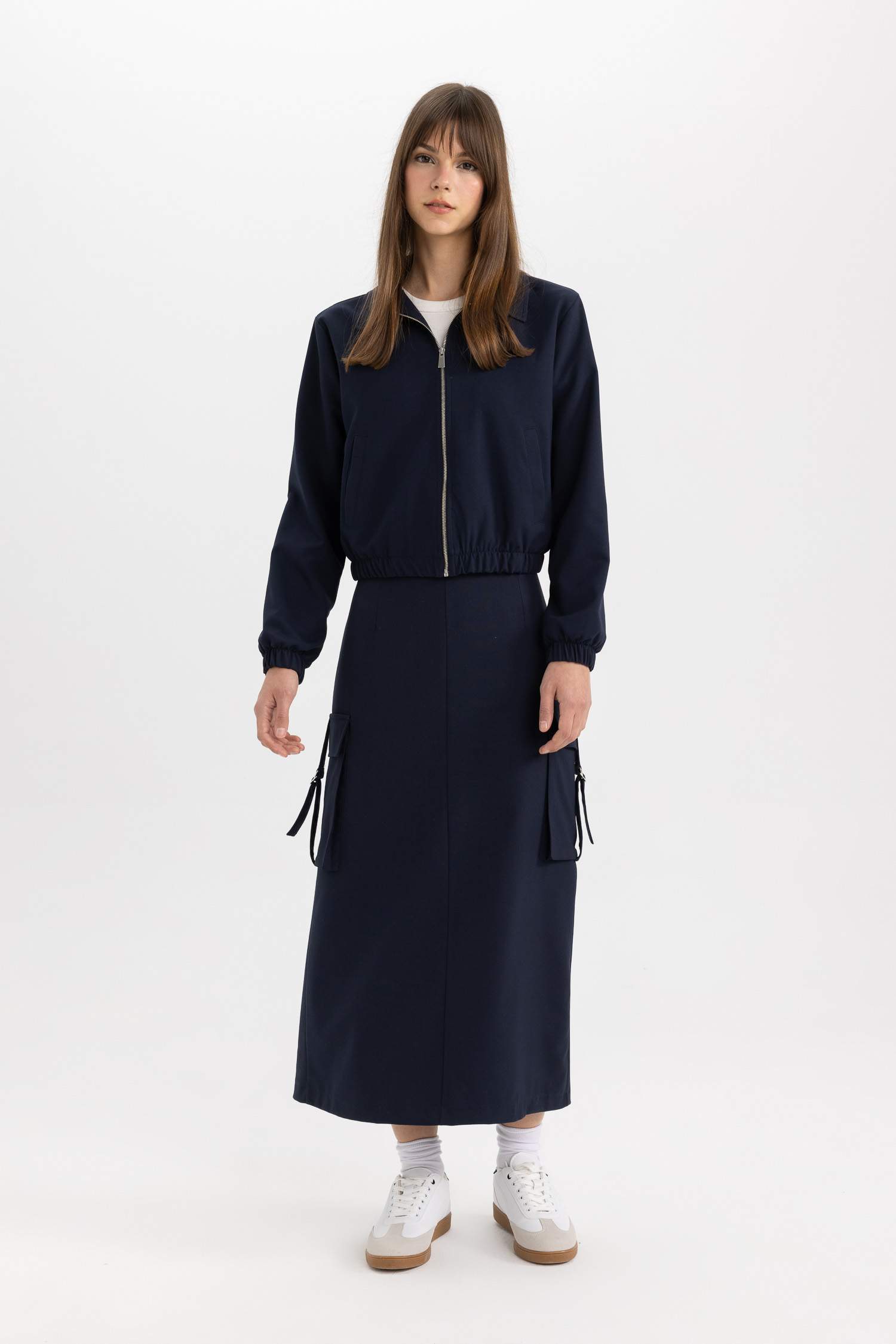 جاكيت قصة مريحة بياخة بولو