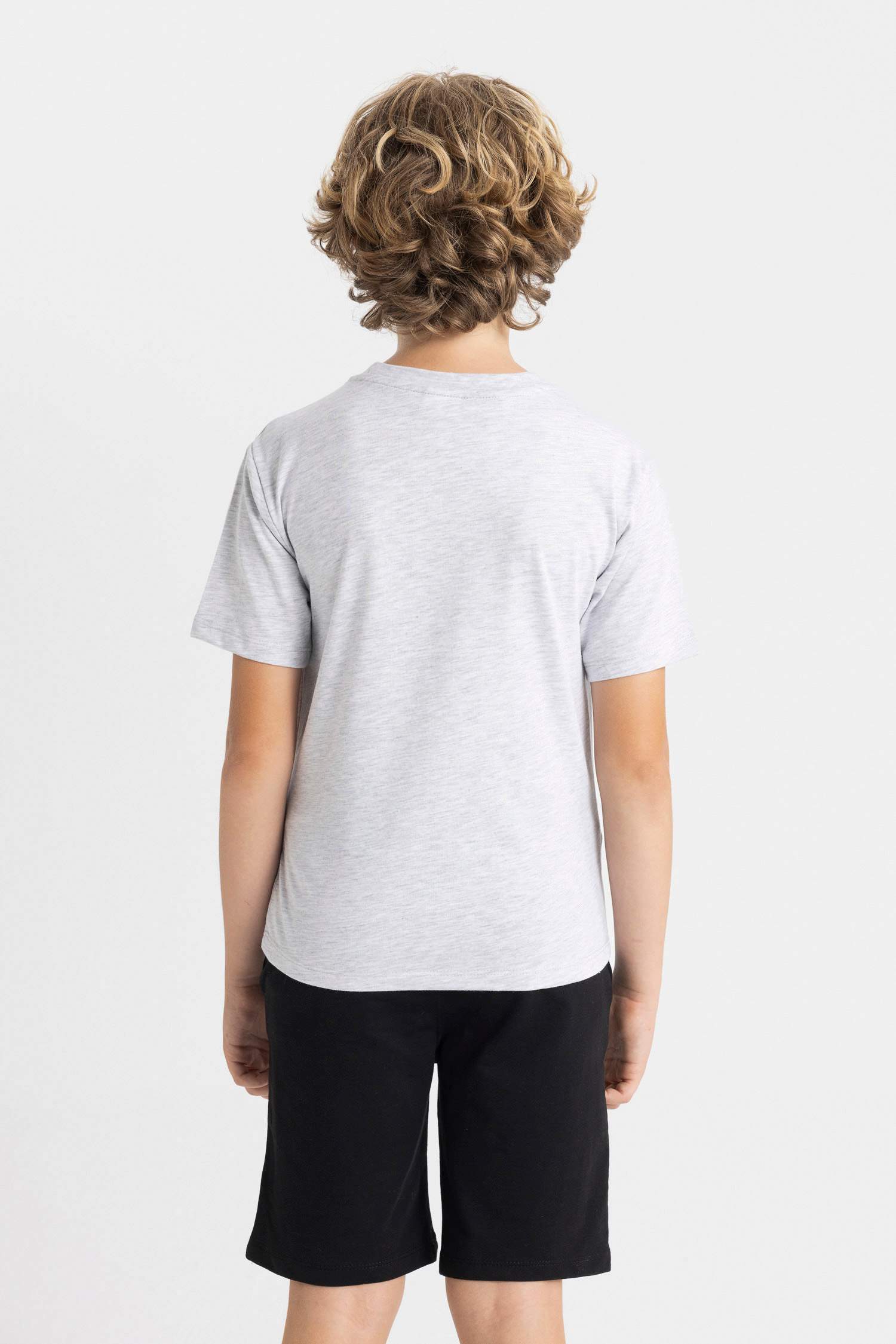 Erkek Çocuk NBA Wordmark Bisiklet Yaka Kısa Kollu Tişört