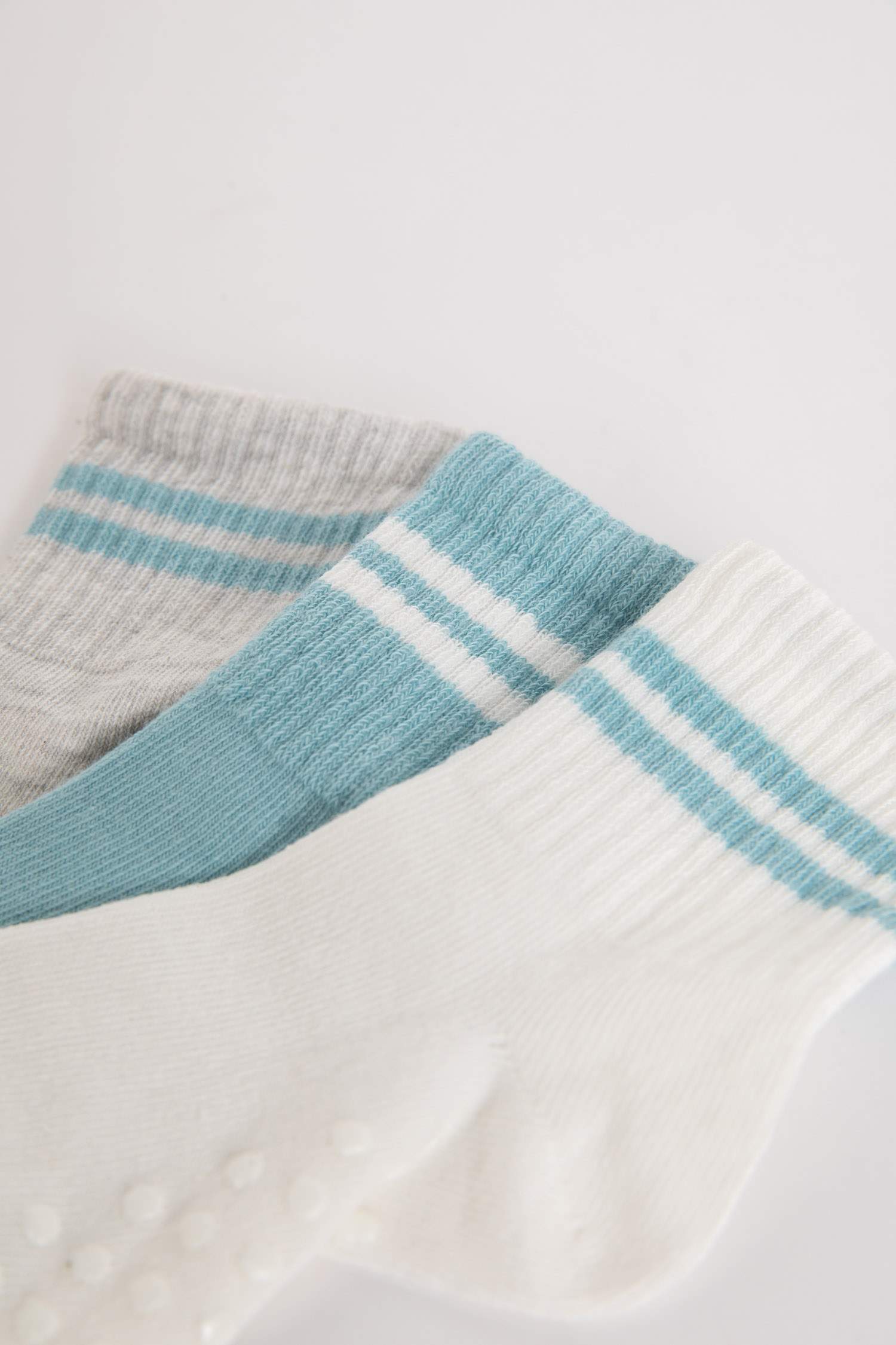 جوارب ولادي قطن طويلة قطن - 3 قطع