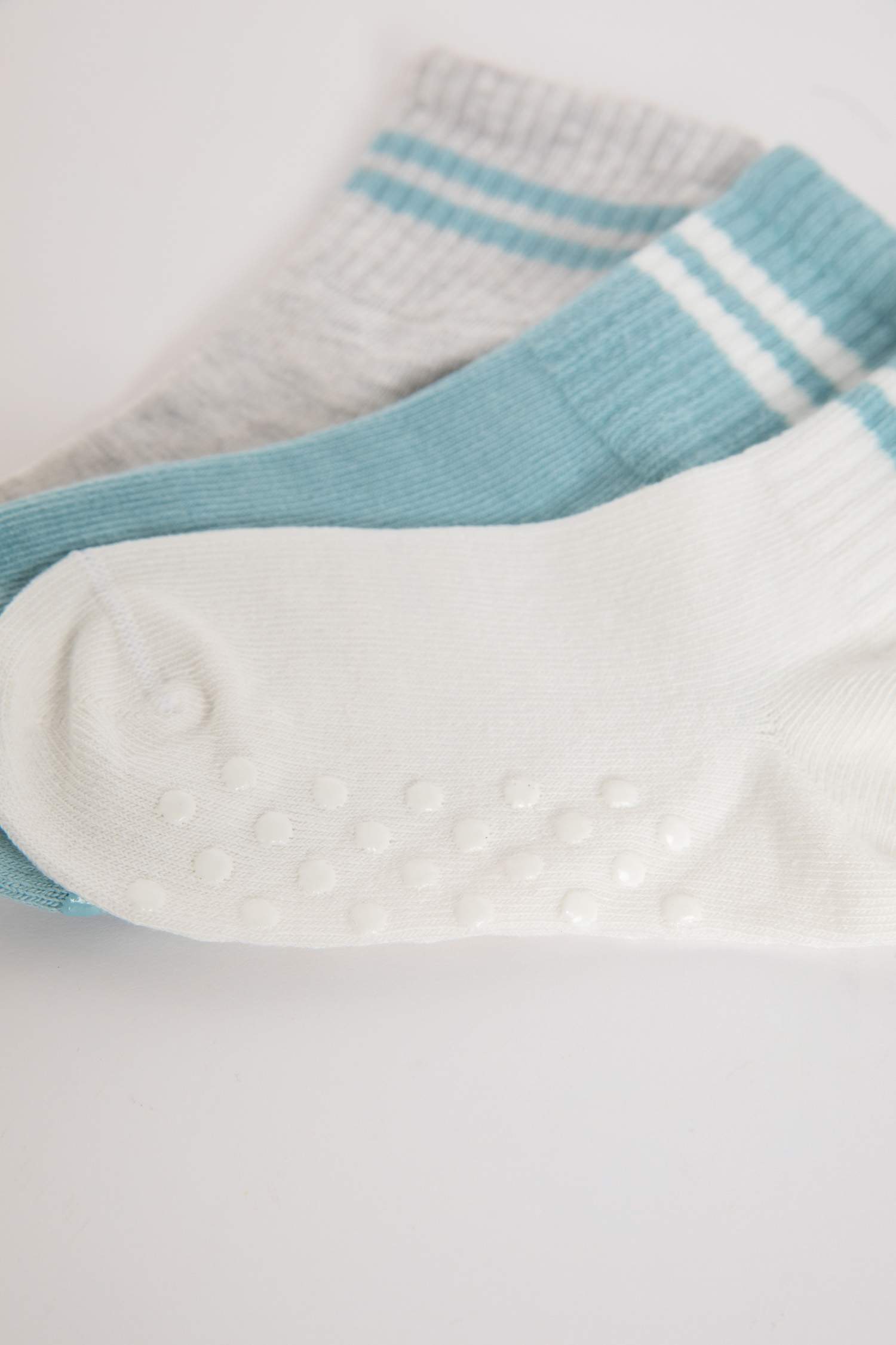 جوارب ولادي قطن طويلة قطن - 3 قطع