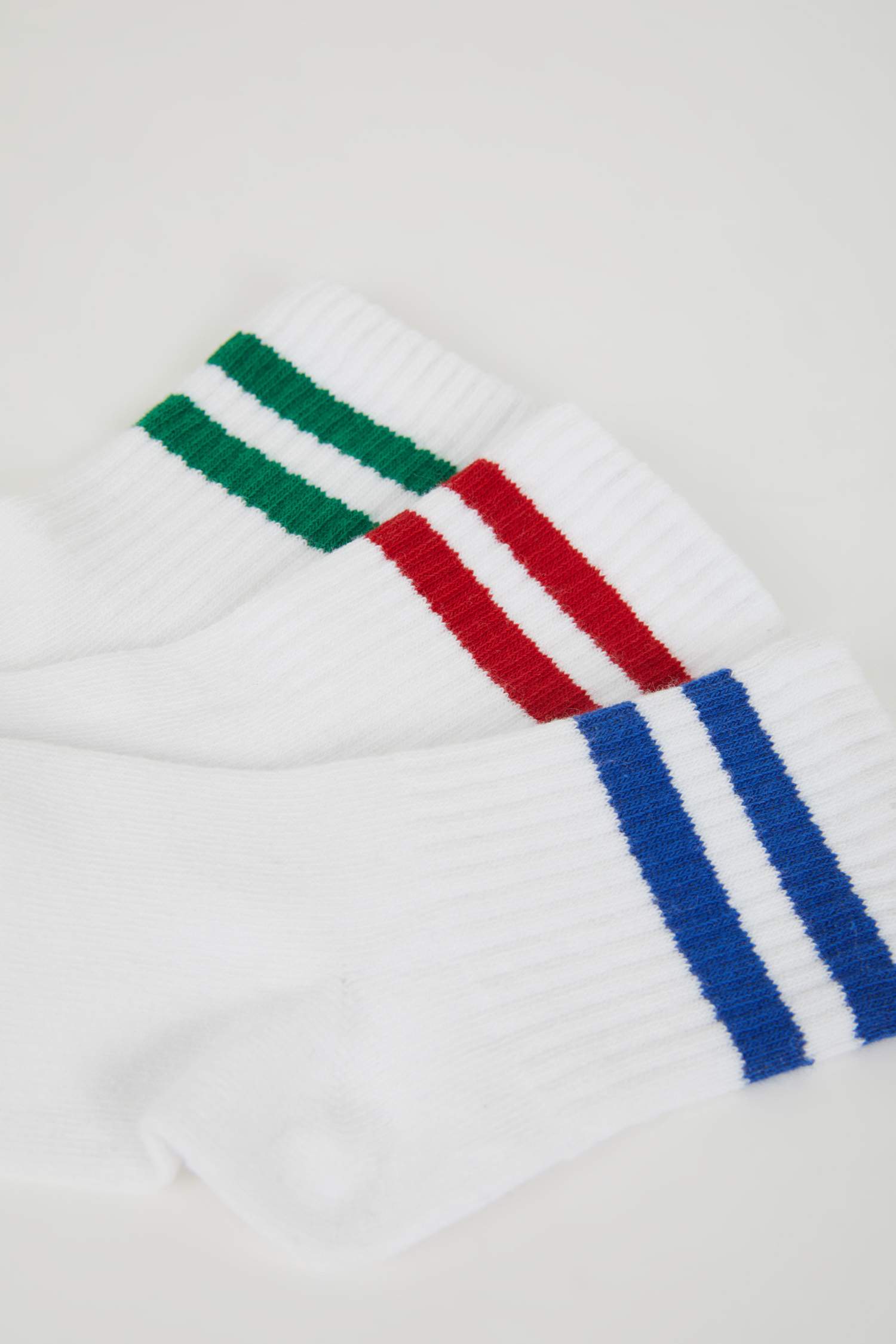 جوارب أولاد طويلة من قطن - 3 قطع