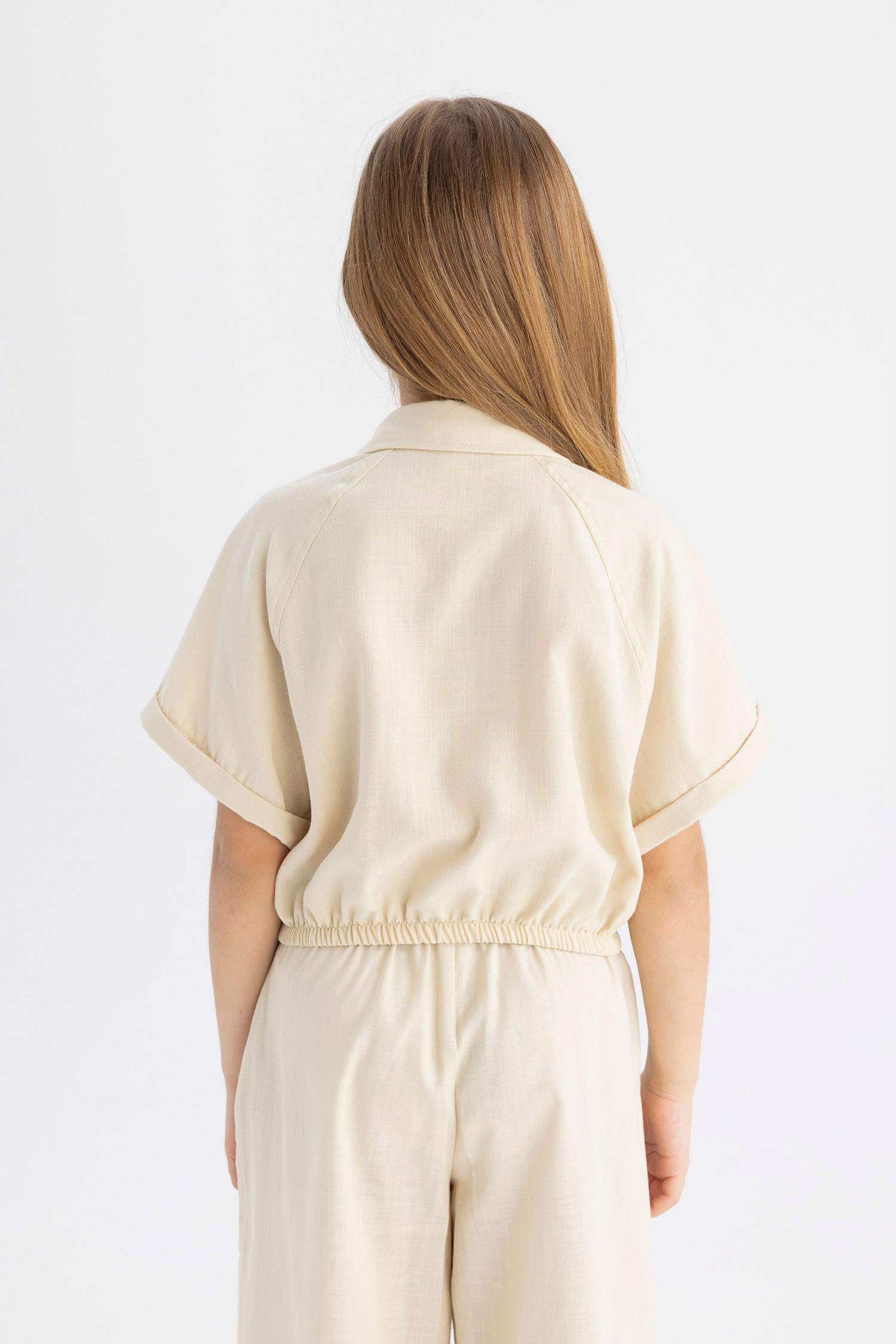 قميص كروب بناتي نص ردن قطن