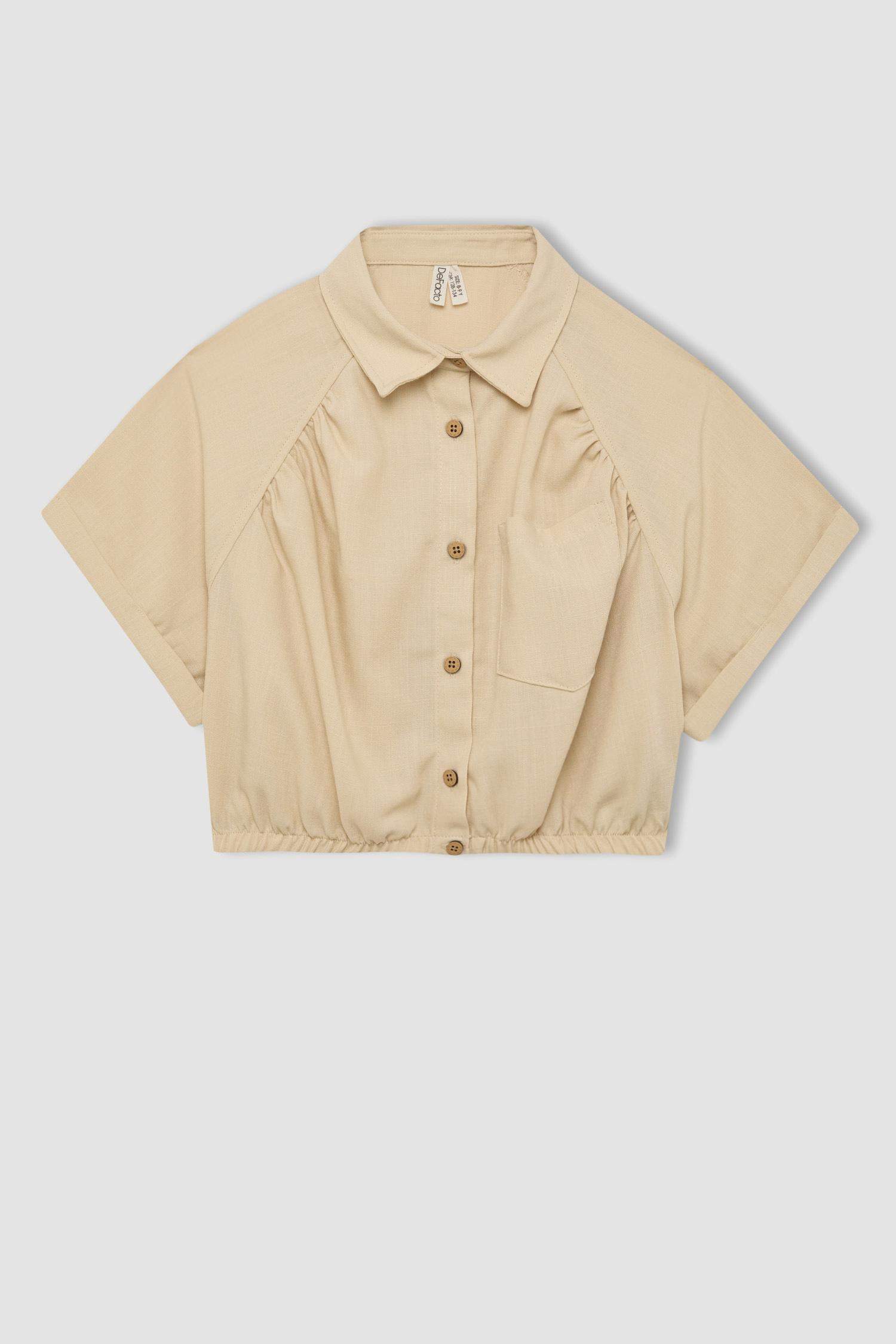 قميص كروب بناتي نص ردن قطن