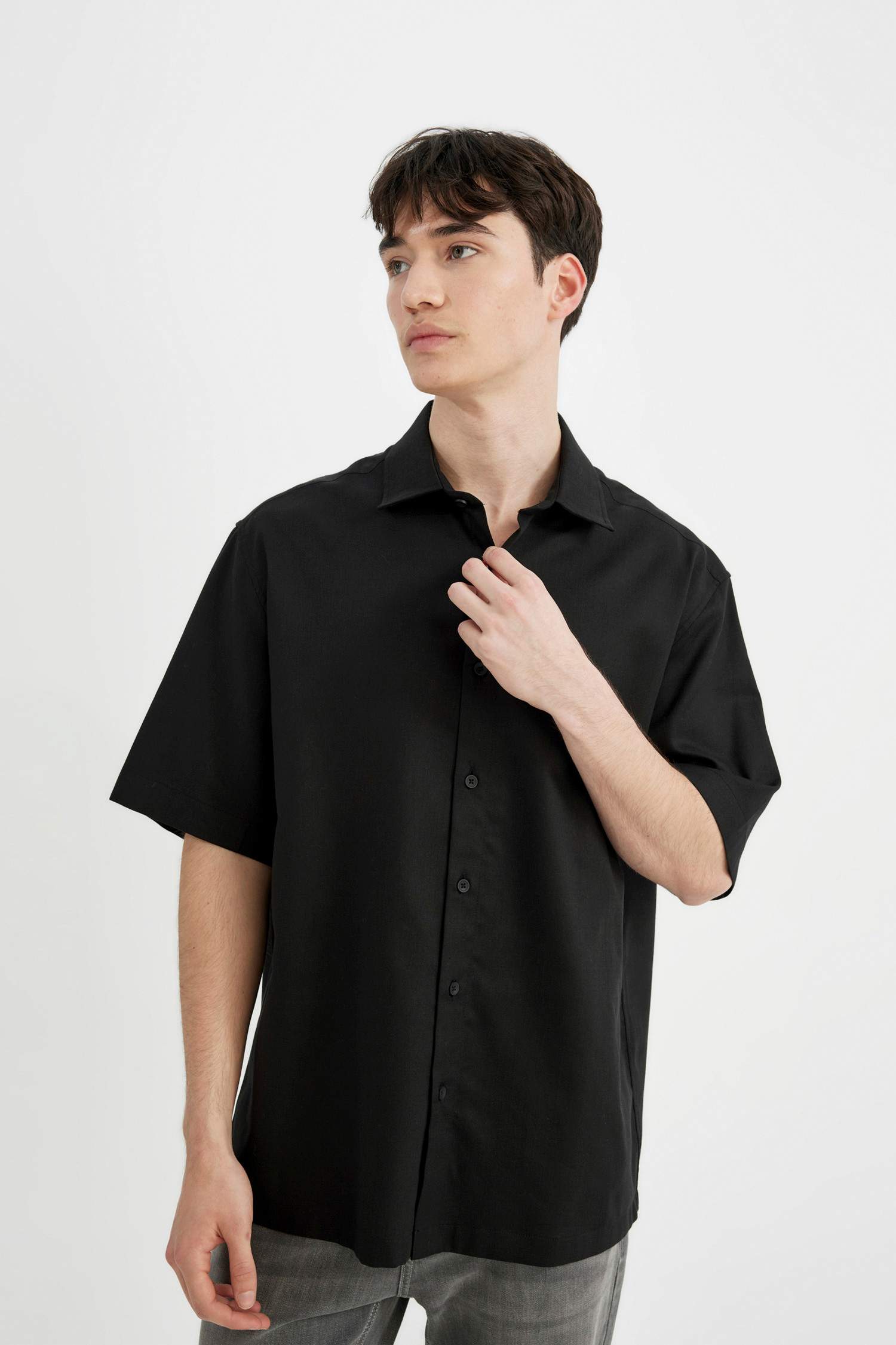 Relax Fit Tencel Short Sleeve Shirt