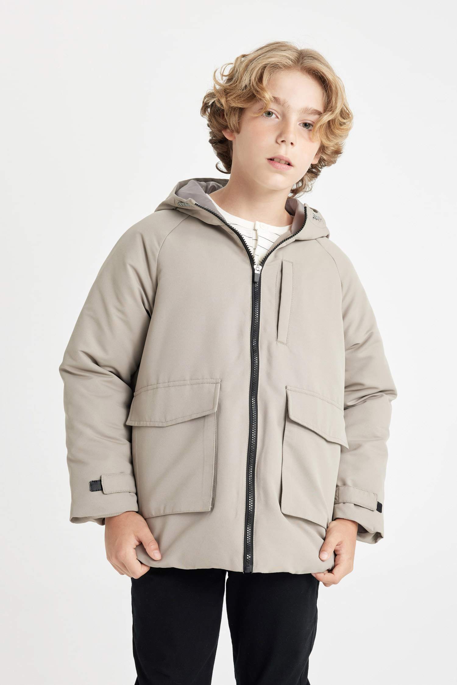 Erkek Çocuk Su Geçirmez Kapüşonlu Rüzgar Geçirmez Yağmurluk