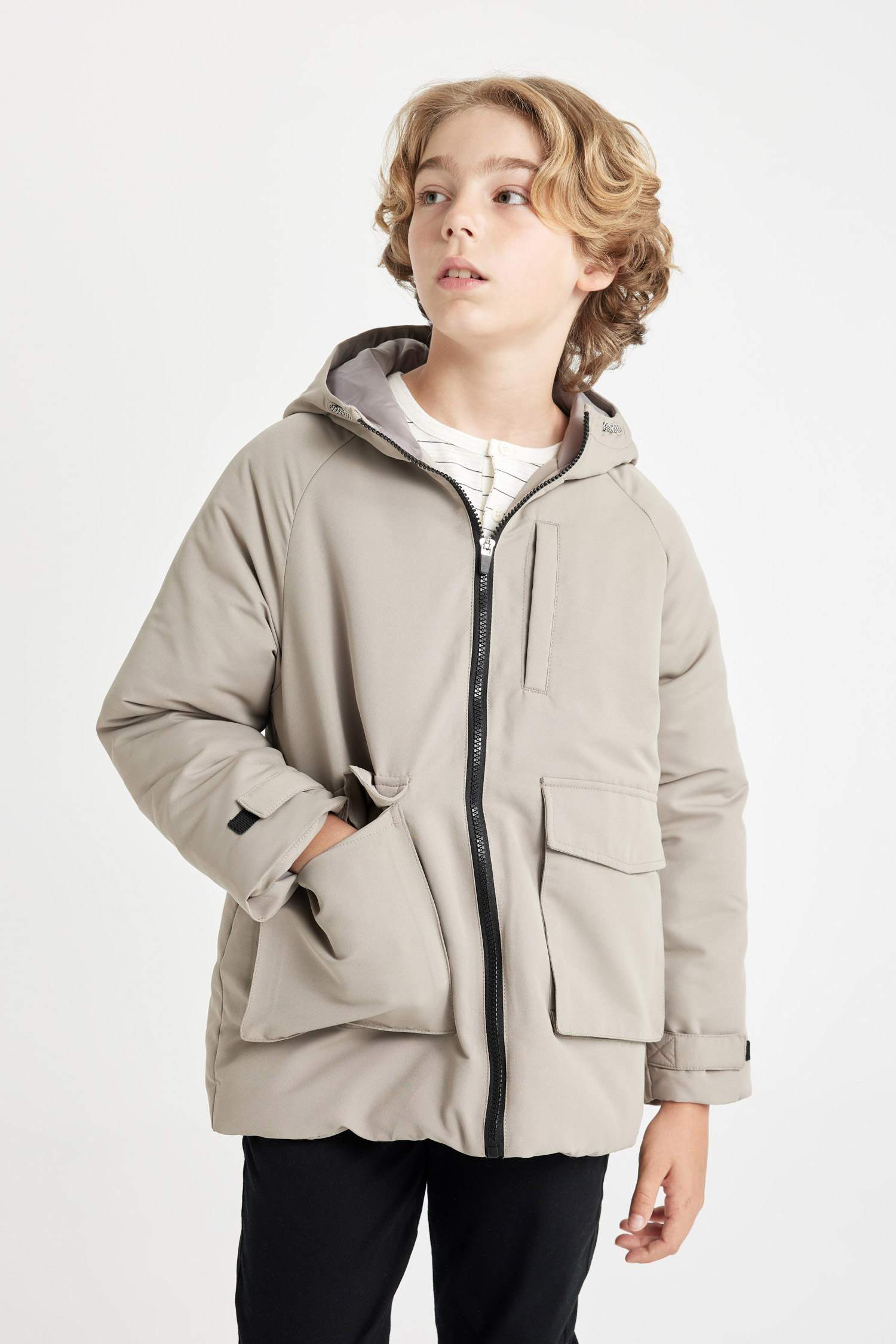 Erkek Çocuk Su Geçirmez Kapüşonlu Rüzgar Geçirmez Yağmurluk