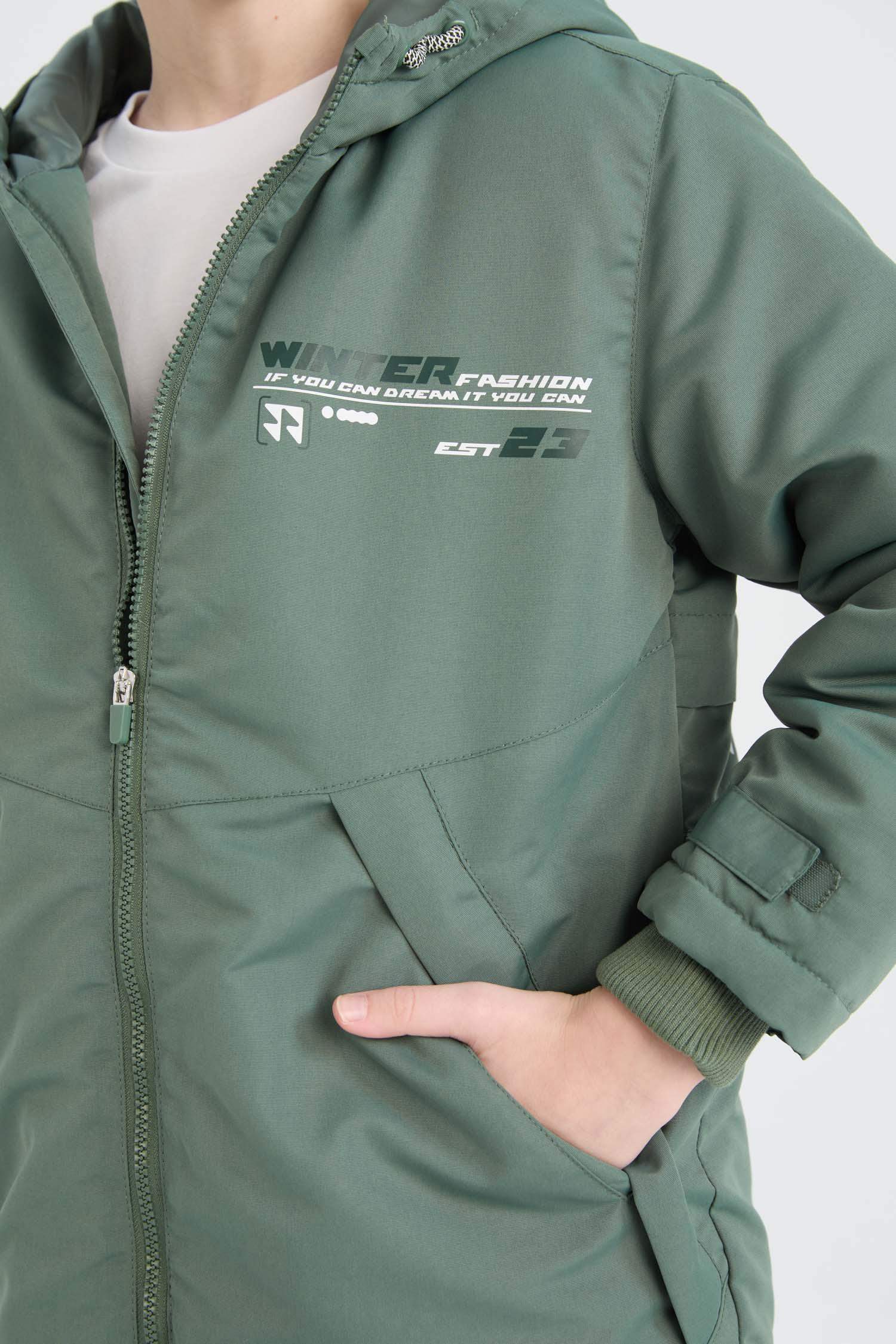 Boy Waterproof Windproof Ribbed Raincoat