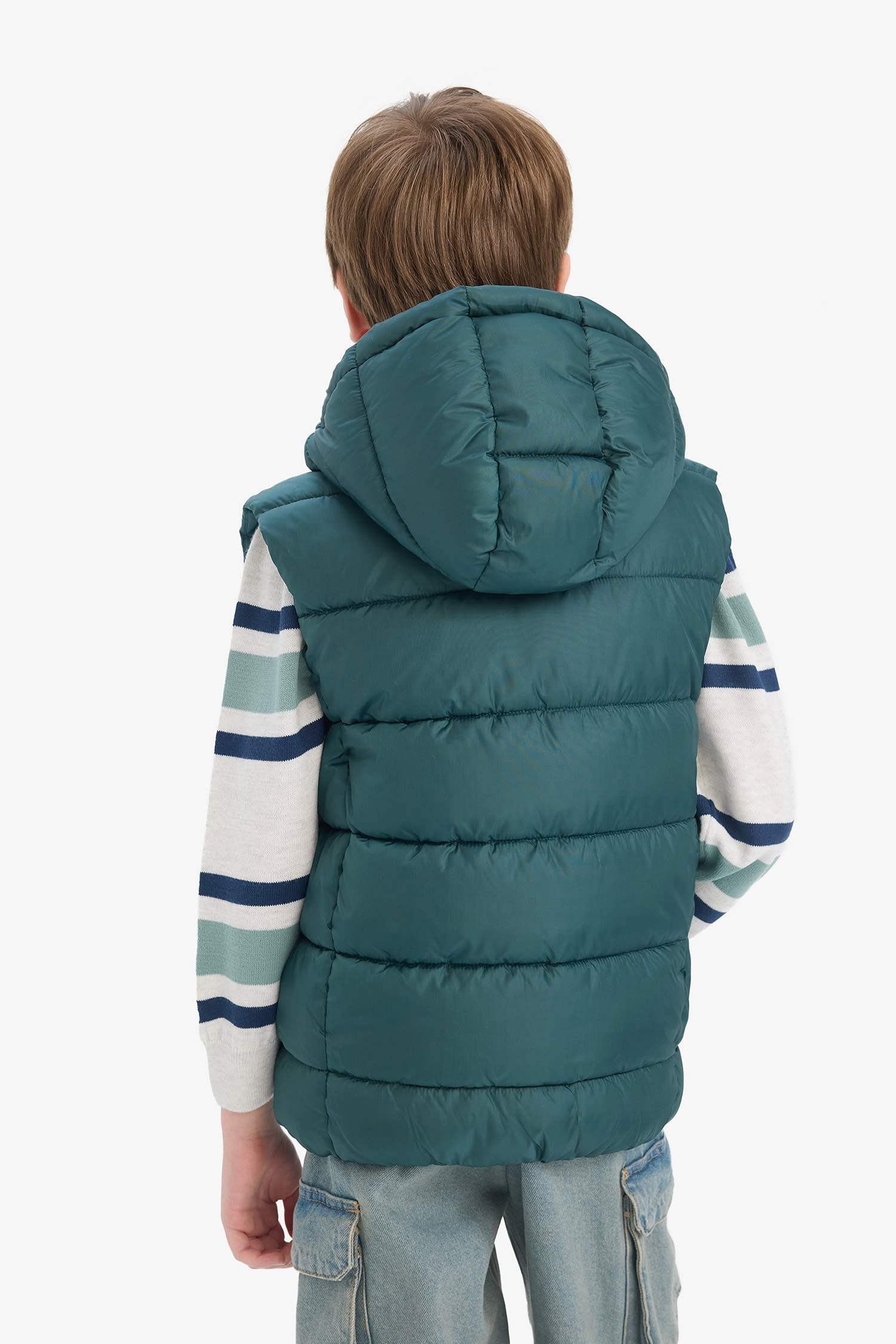 Boy Waterproof Hooded Puffer Vest