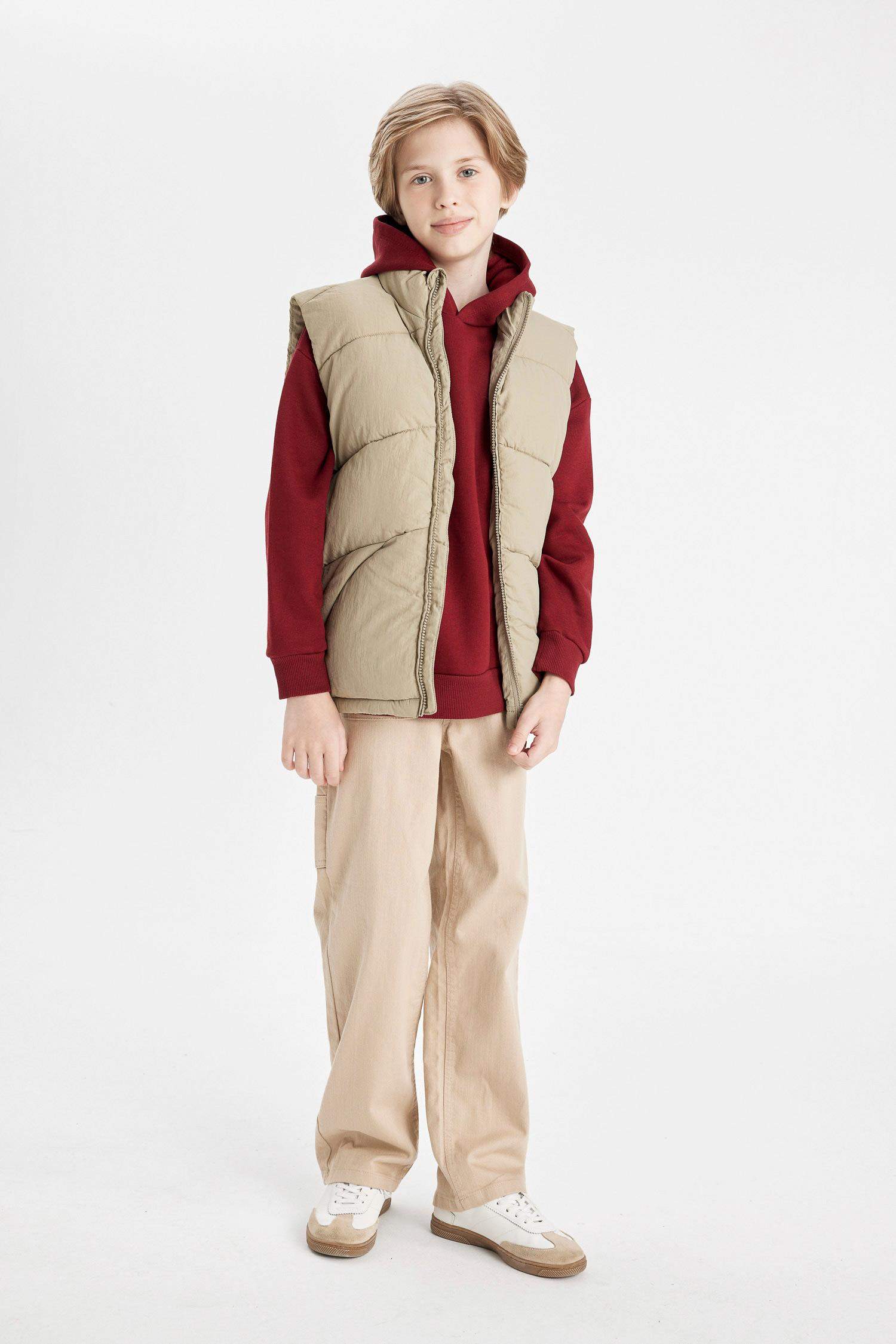 Erkek Çocuk Su Geçirmez Yarım Balıkçı Yaka Şişme Yelek