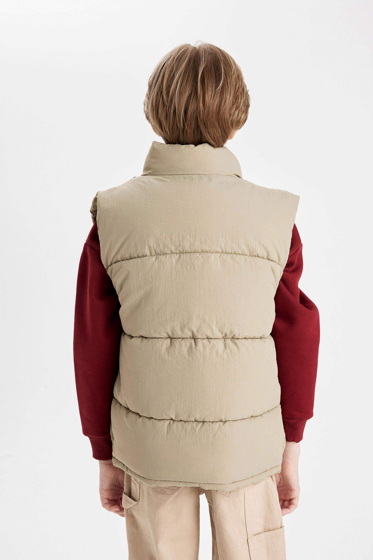 Erkek Çocuk Su Geçirmez Yarım Balıkçı Yaka Şişme Yelek