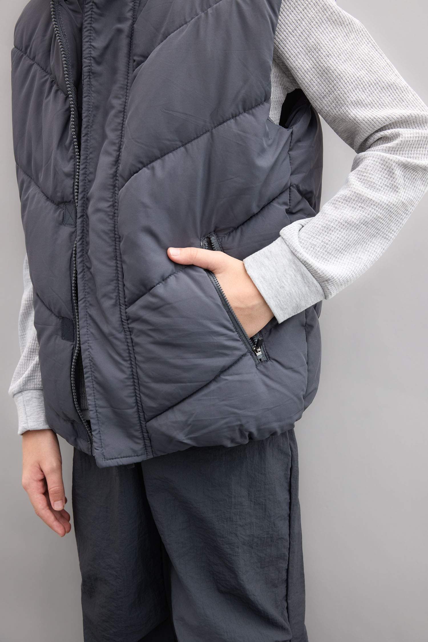 Boy Waterproof Hooded Puffer Vest