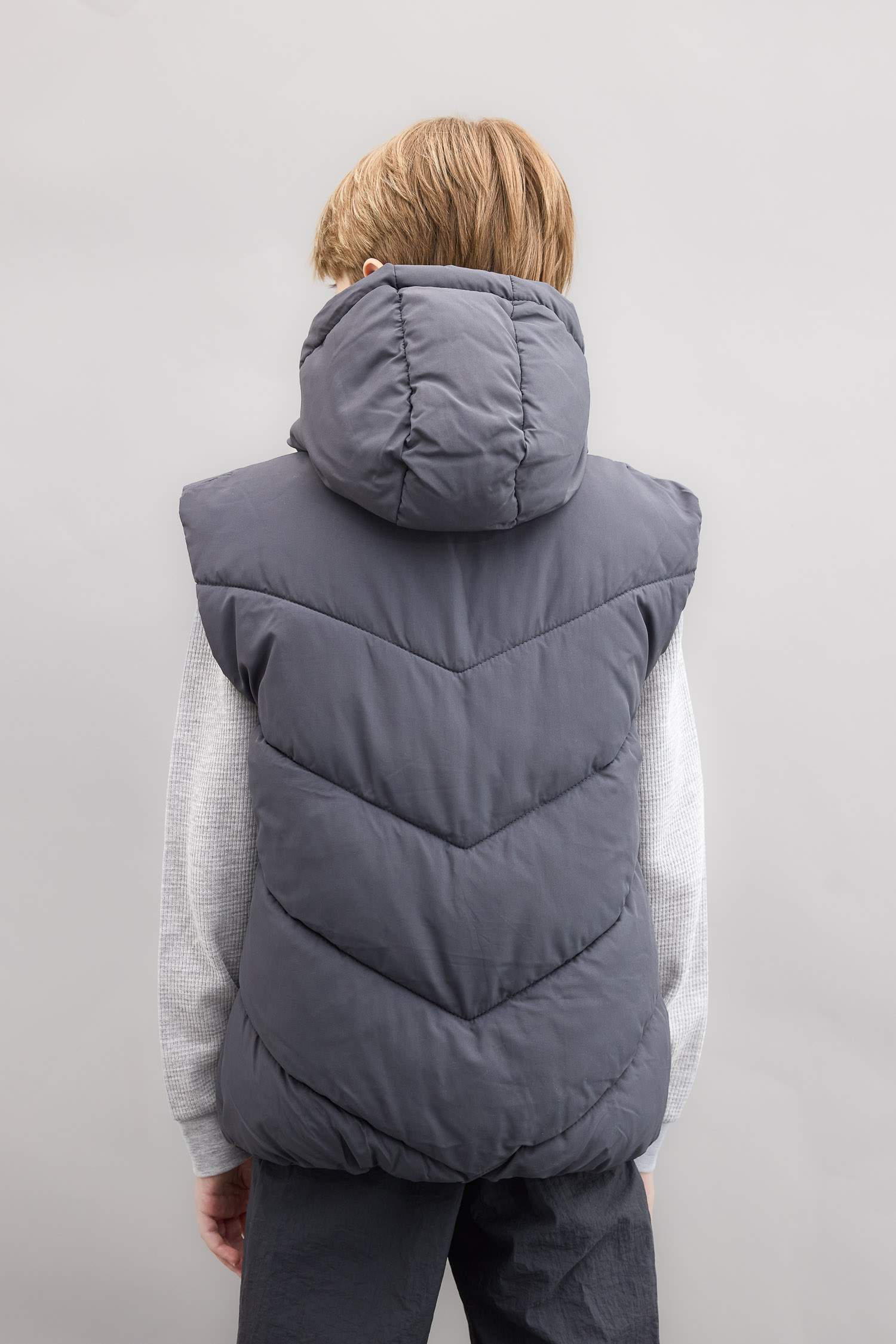 Boy Waterproof Hooded Puffer Vest