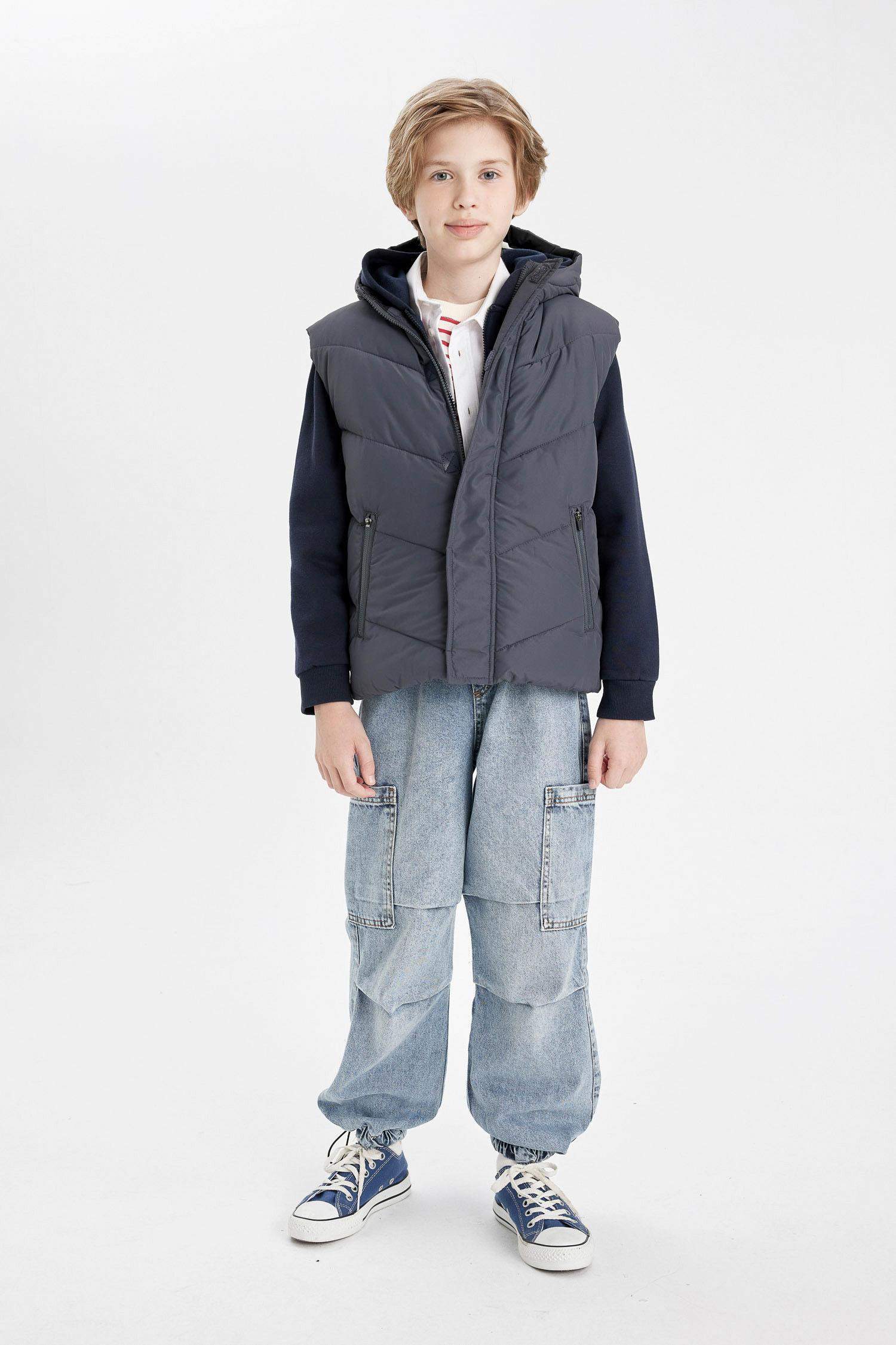 Boy Waterproof Hooded Puffer Vest