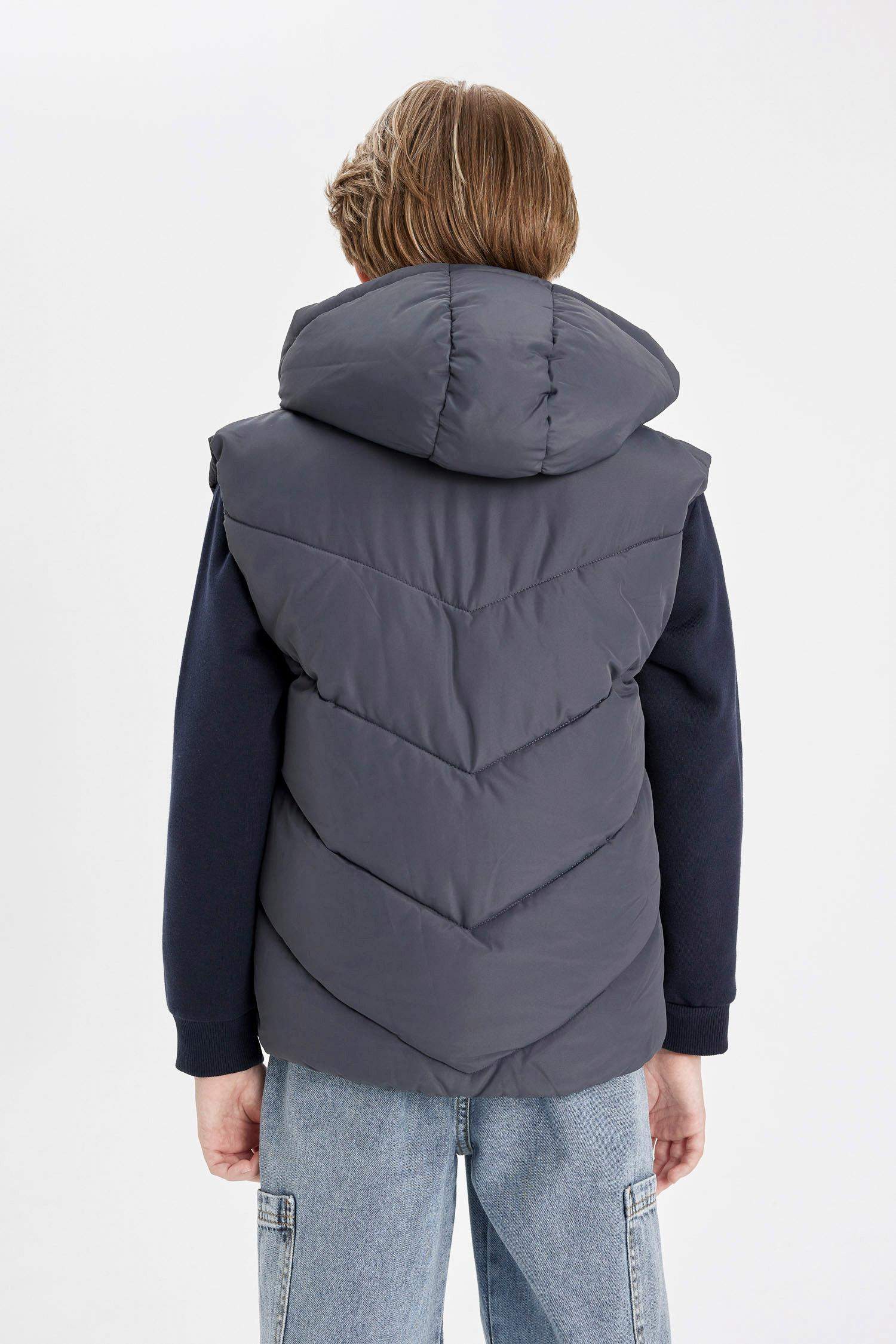 Boy Waterproof Hooded Puffer Vest