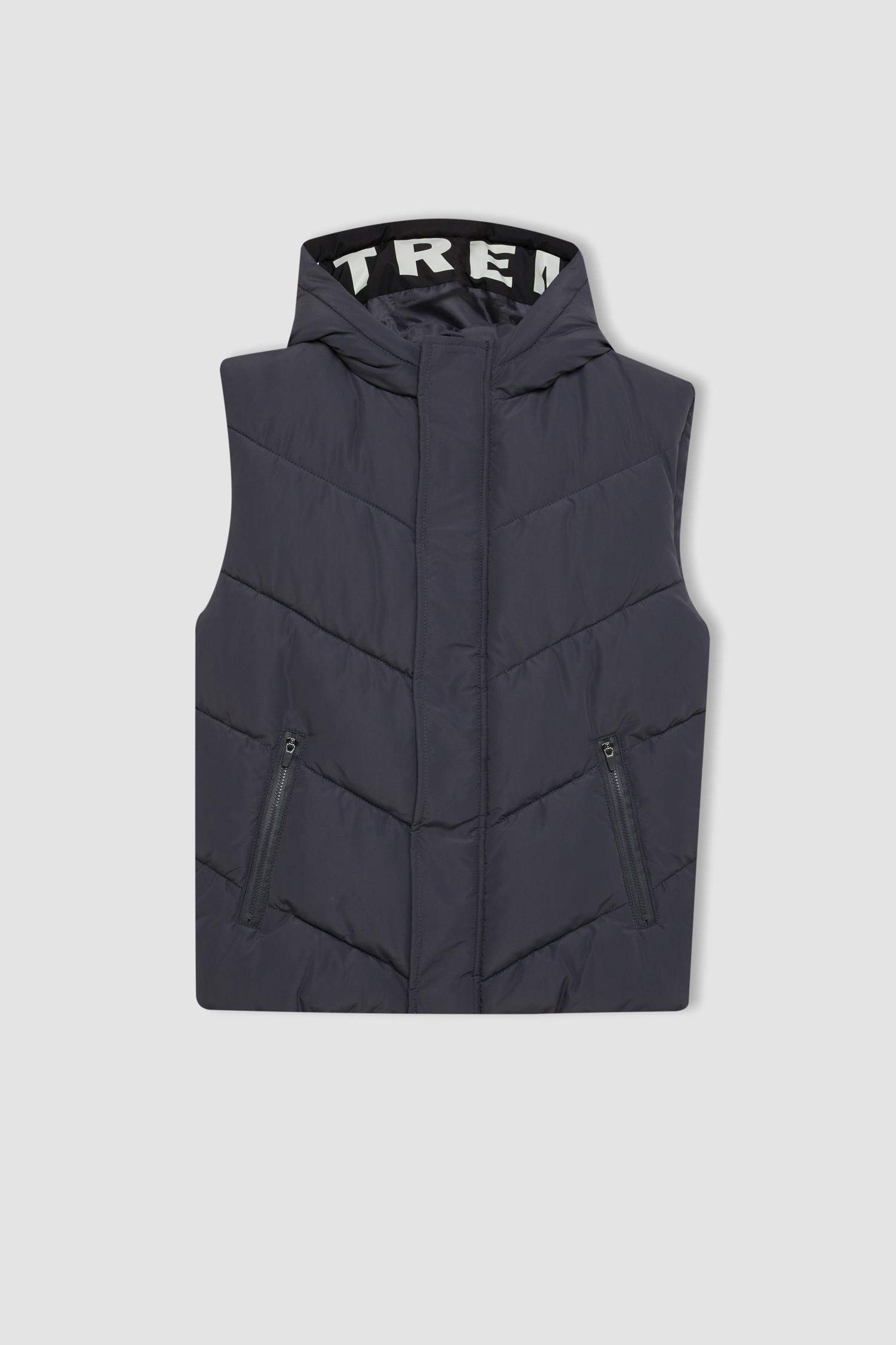 Boy Waterproof Hooded Puffer Vest