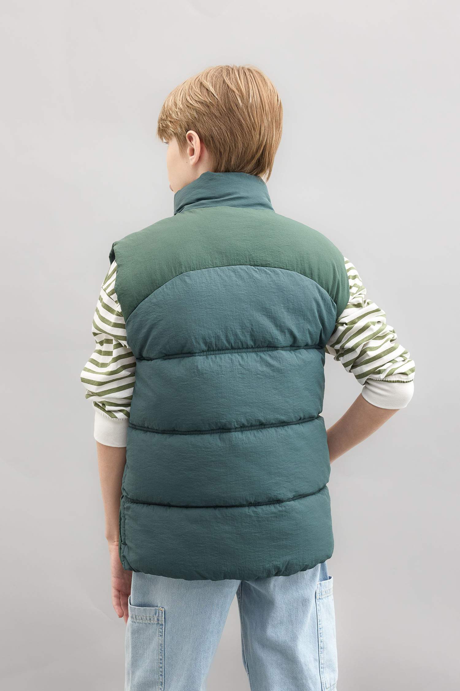 Gilet Doudoune à capuche imperméable zippé pour Garçon