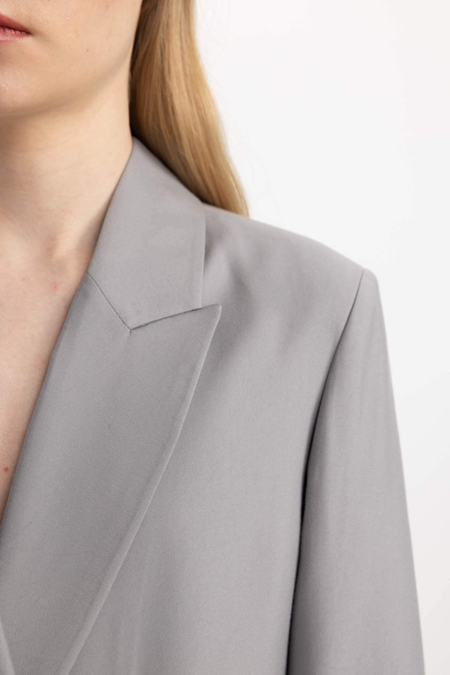 Oversize Geniş Kalıp Basic Düz Cepli Blazer Ceket