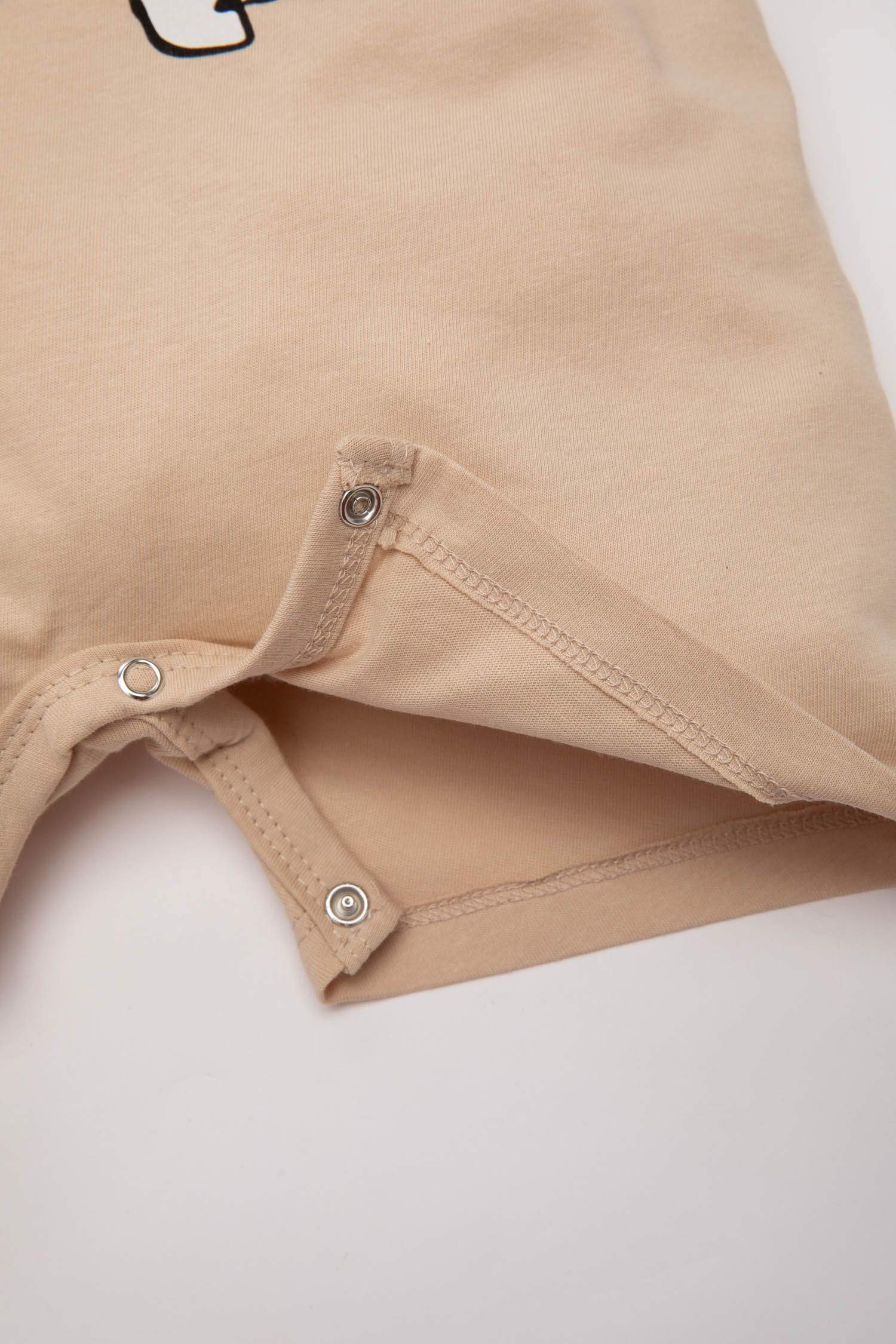 Erkek Bebek Yenidoğan Snoopy Penye 2'li Kısa Kollu Tulum