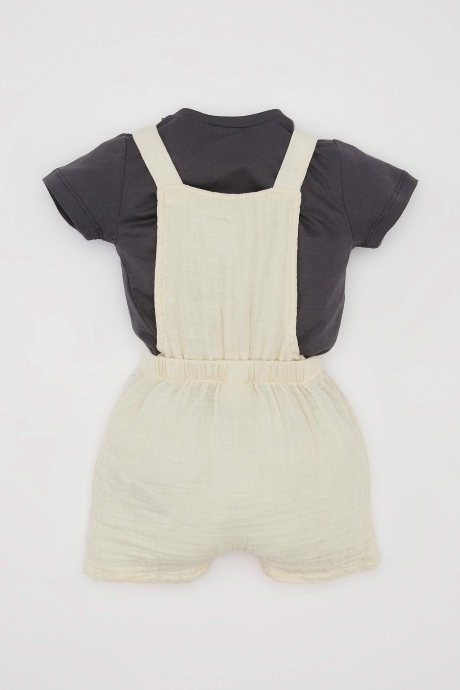 Baby Boy T-Shirt Salopette Hat Muslin 3 Piece Set