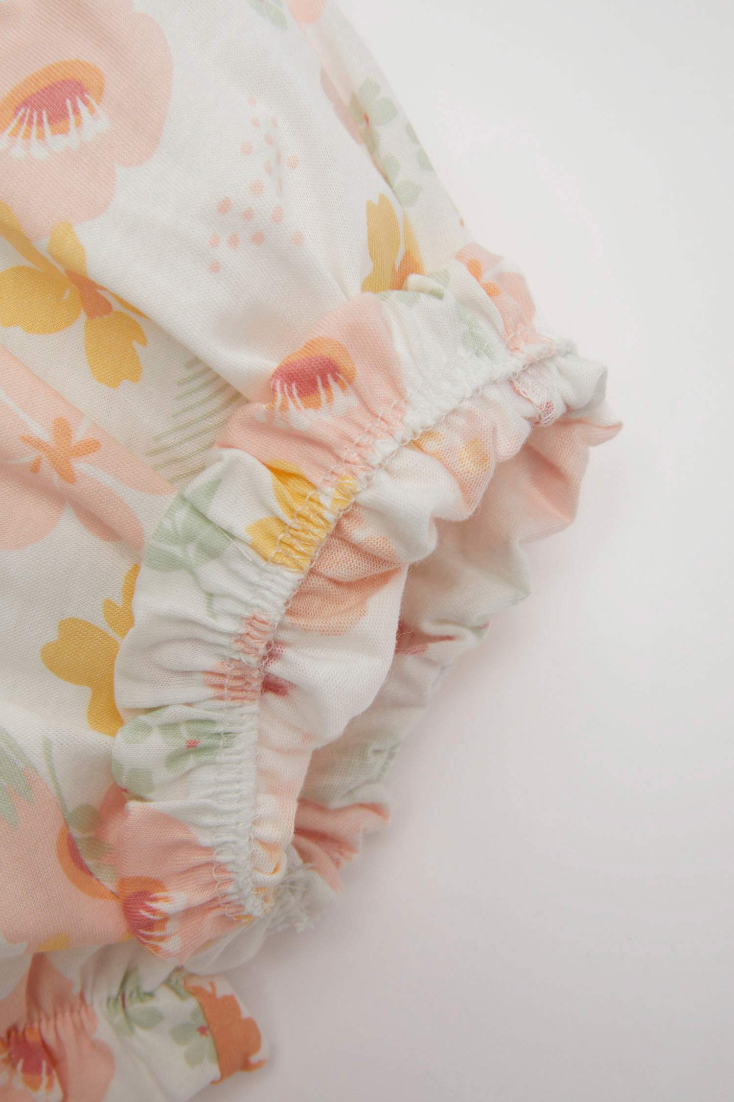 Kız Bebek Çiçekli Penye 2'li Şort