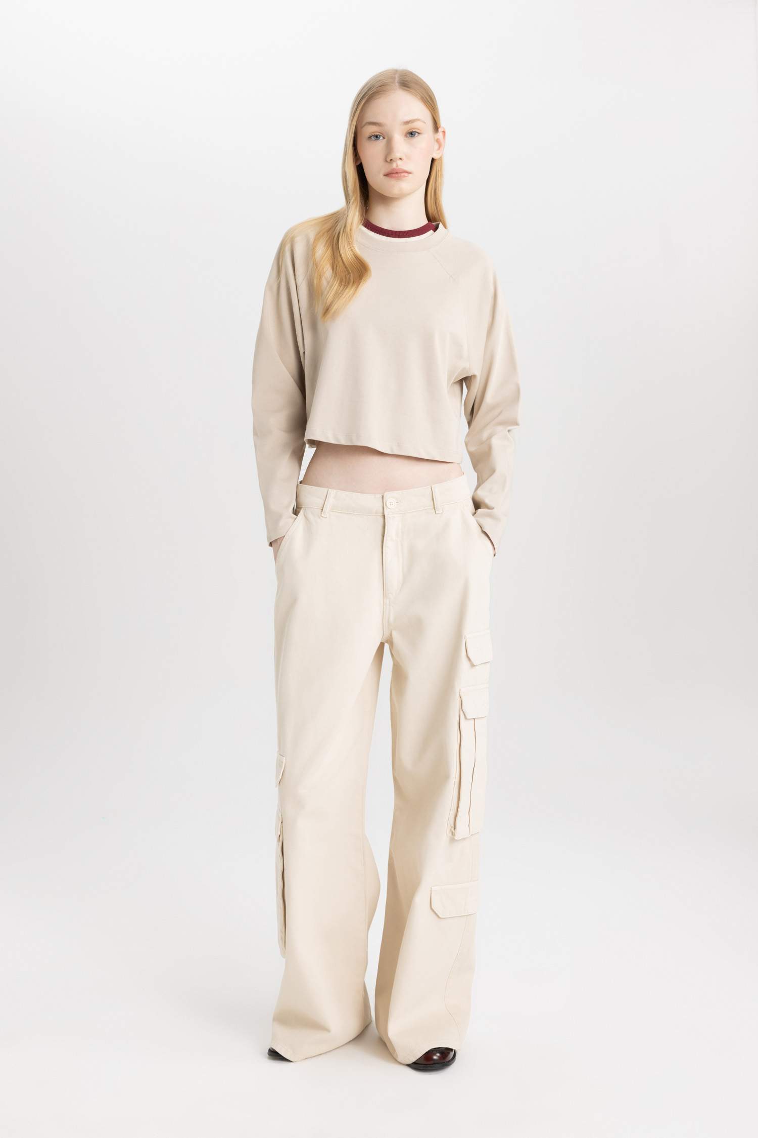 T-Shirt Coupe Relax à Manches Longues