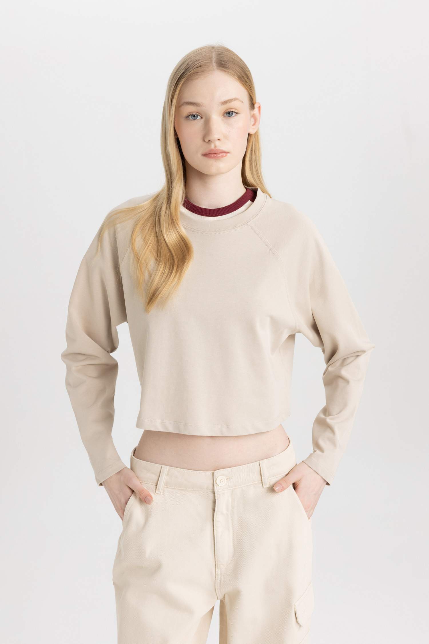 T-Shirt Coupe Relax à Manches Longues