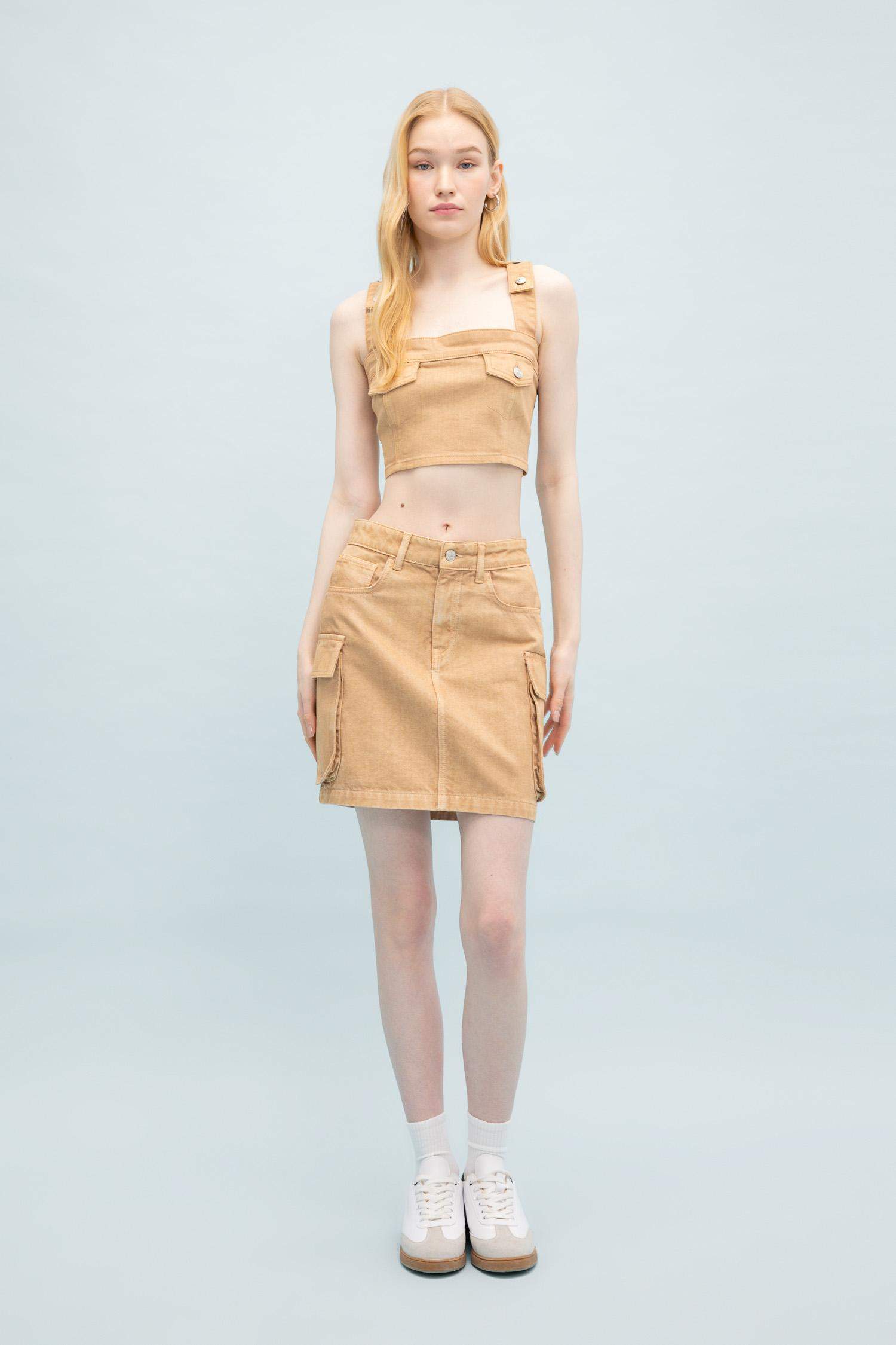 Coool Cargo Fit Gabardine Mini Skirt