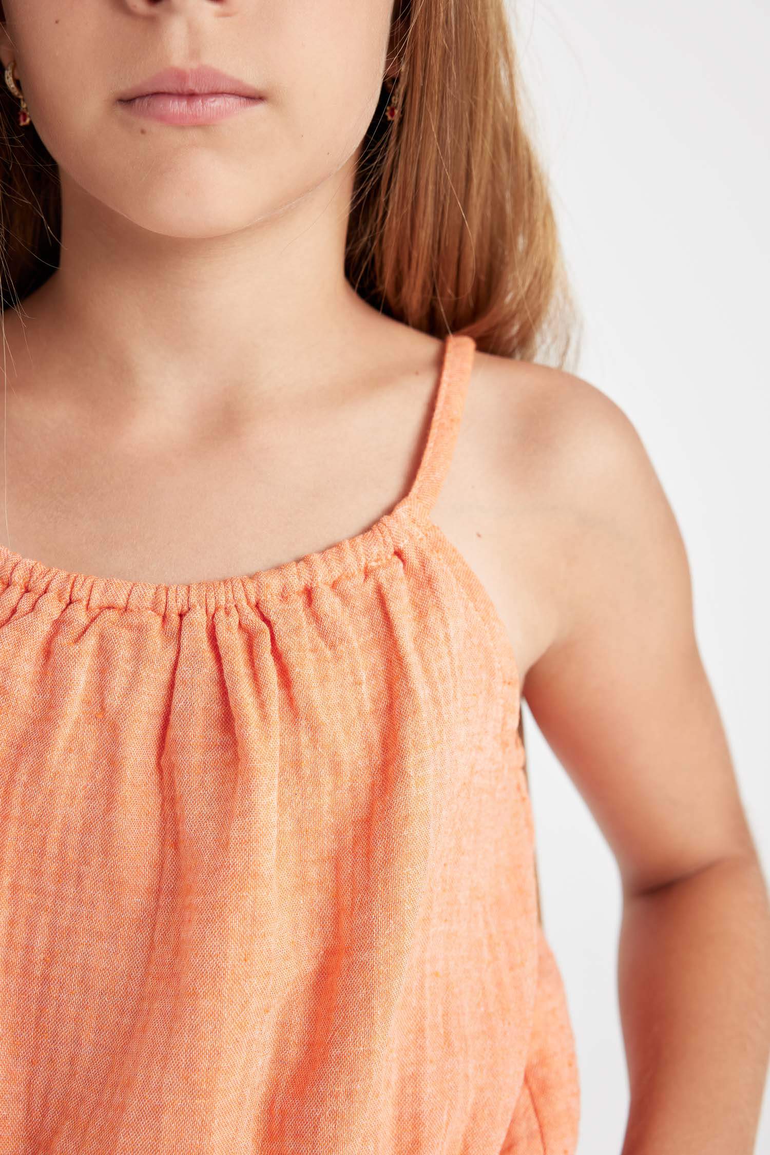 بلوزة بناتي قطن بحمالات