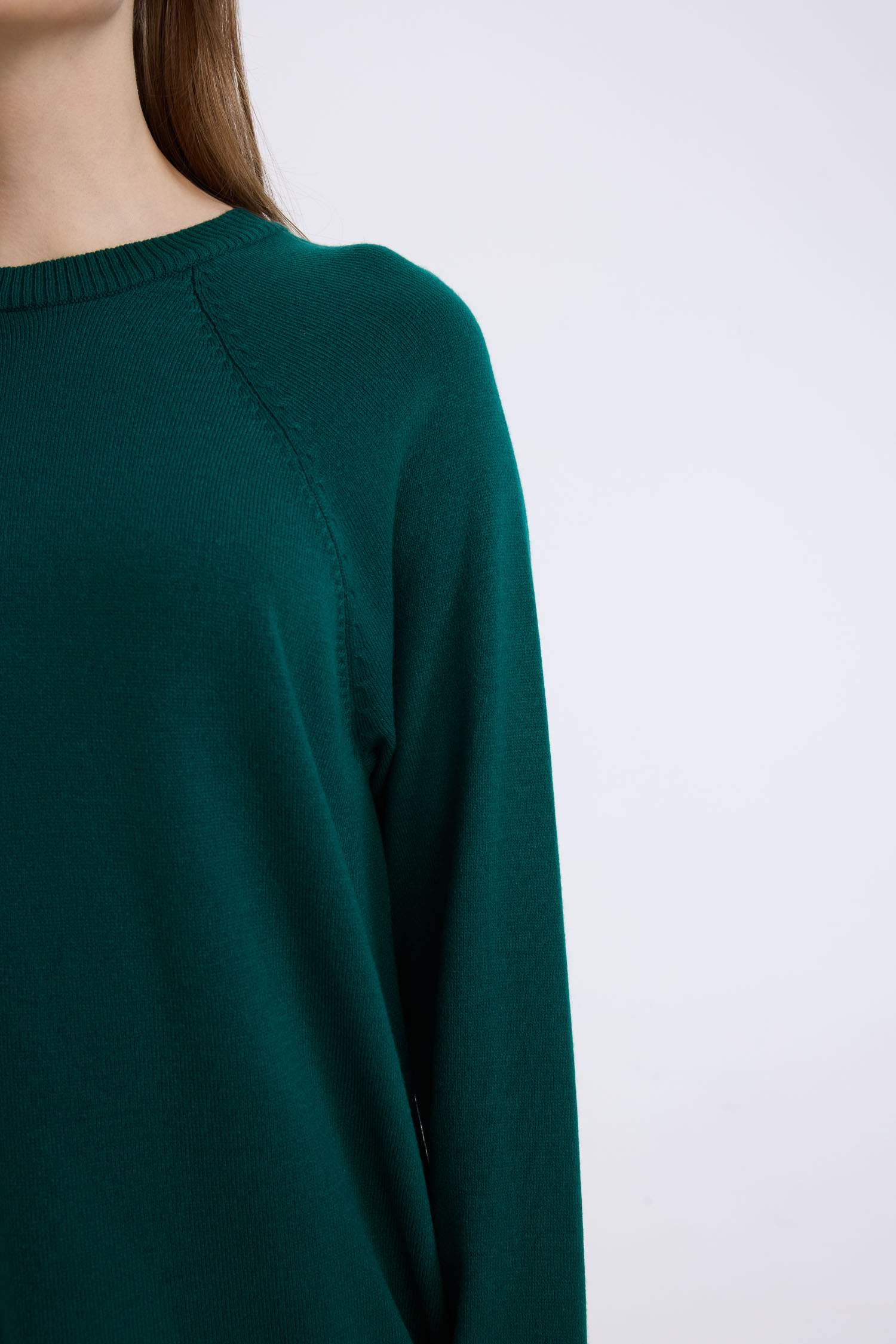 Regular Fit Bisiklet Yaka Basic Düz Triko Kazak Tunik