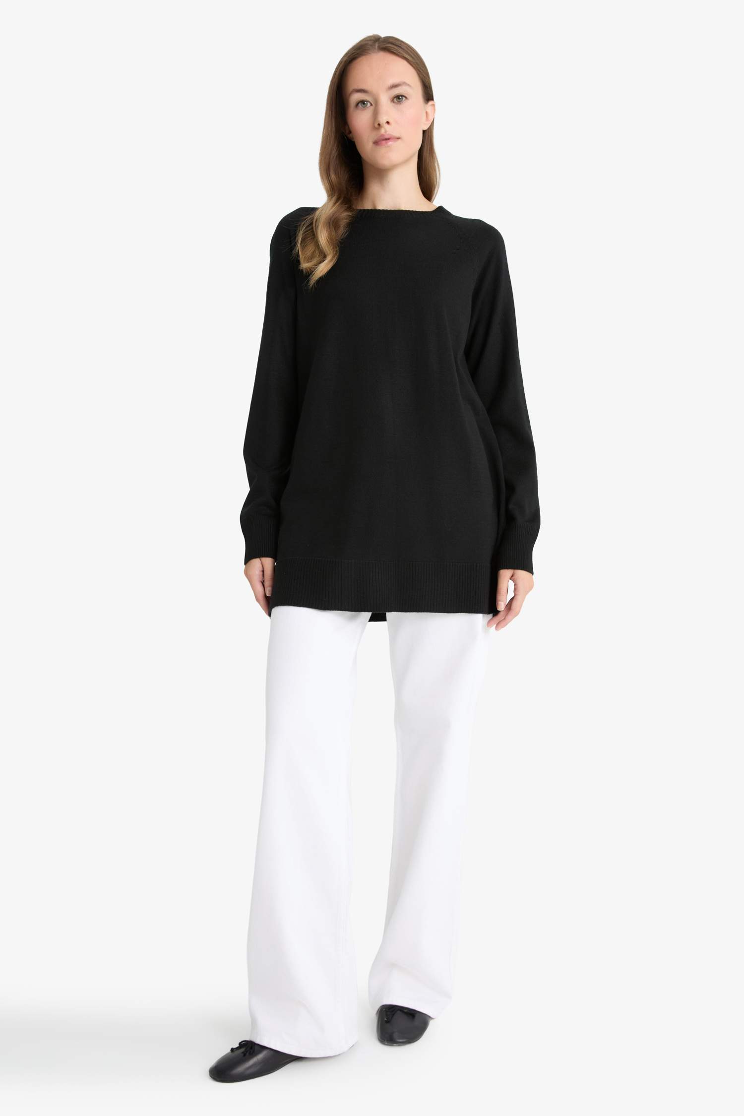 Regular Fit Crew Neck Tunic