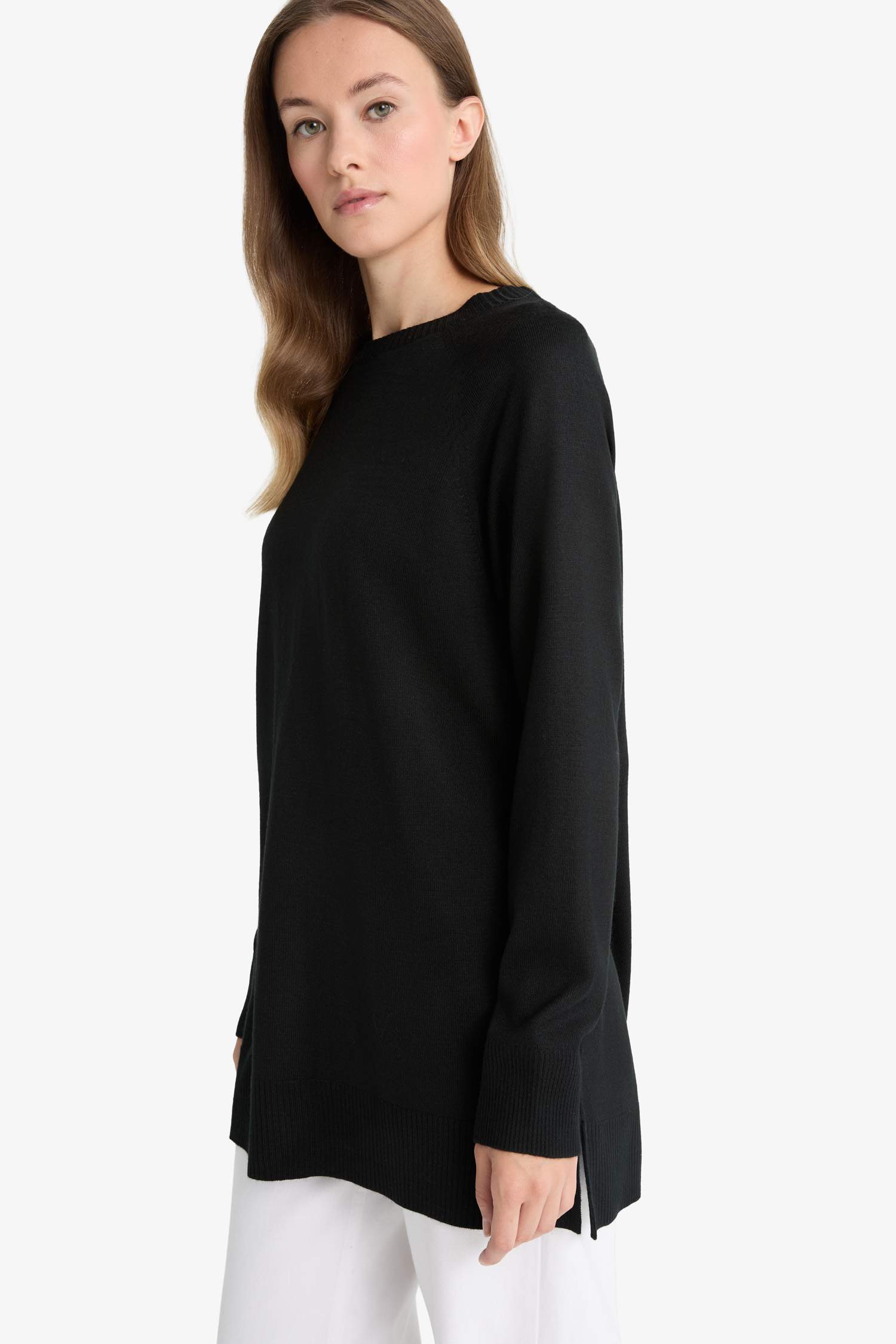 Regular Fit Crew Neck Tunic