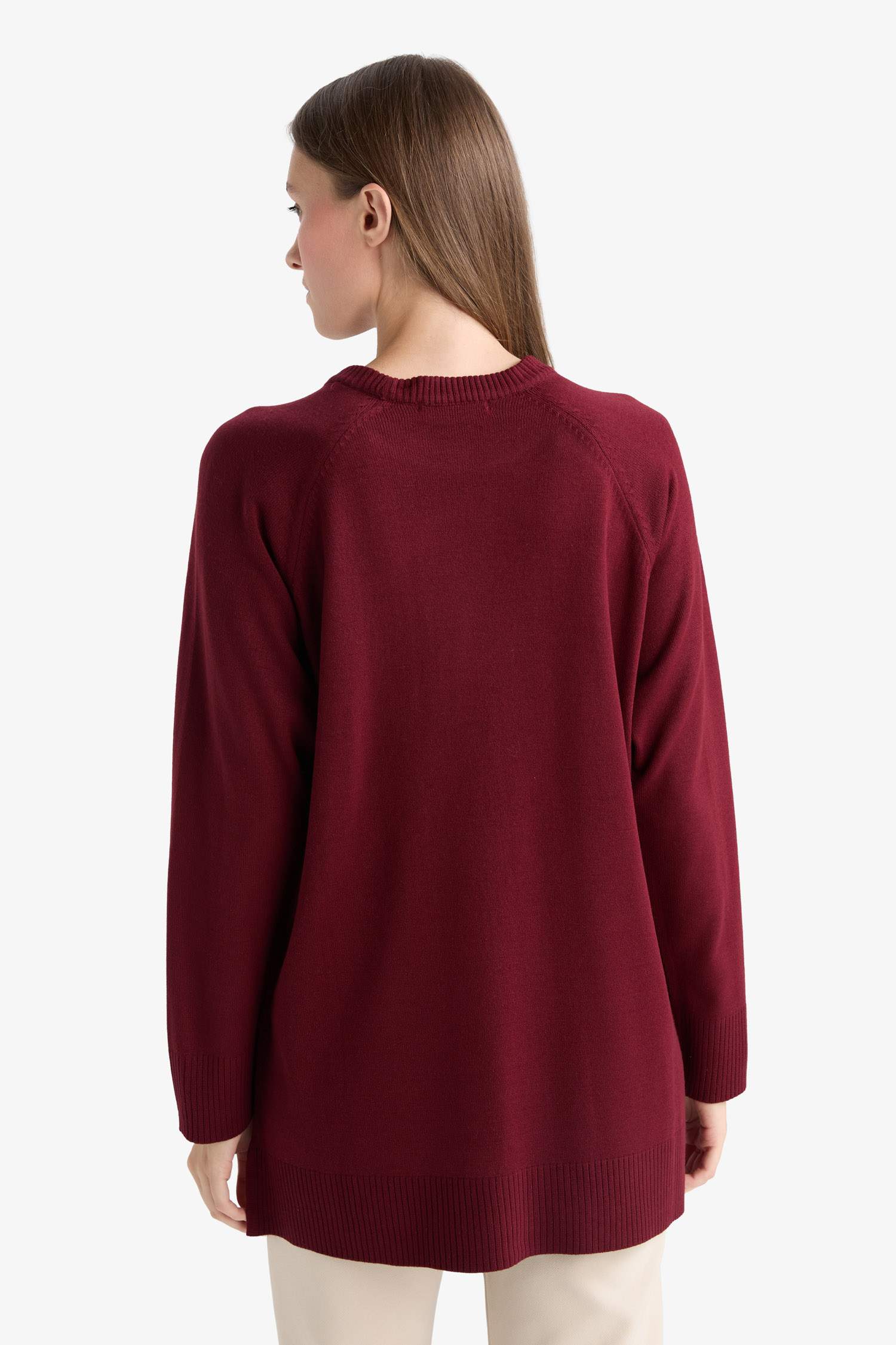 Pull Tunique à col rond Coupe régulière