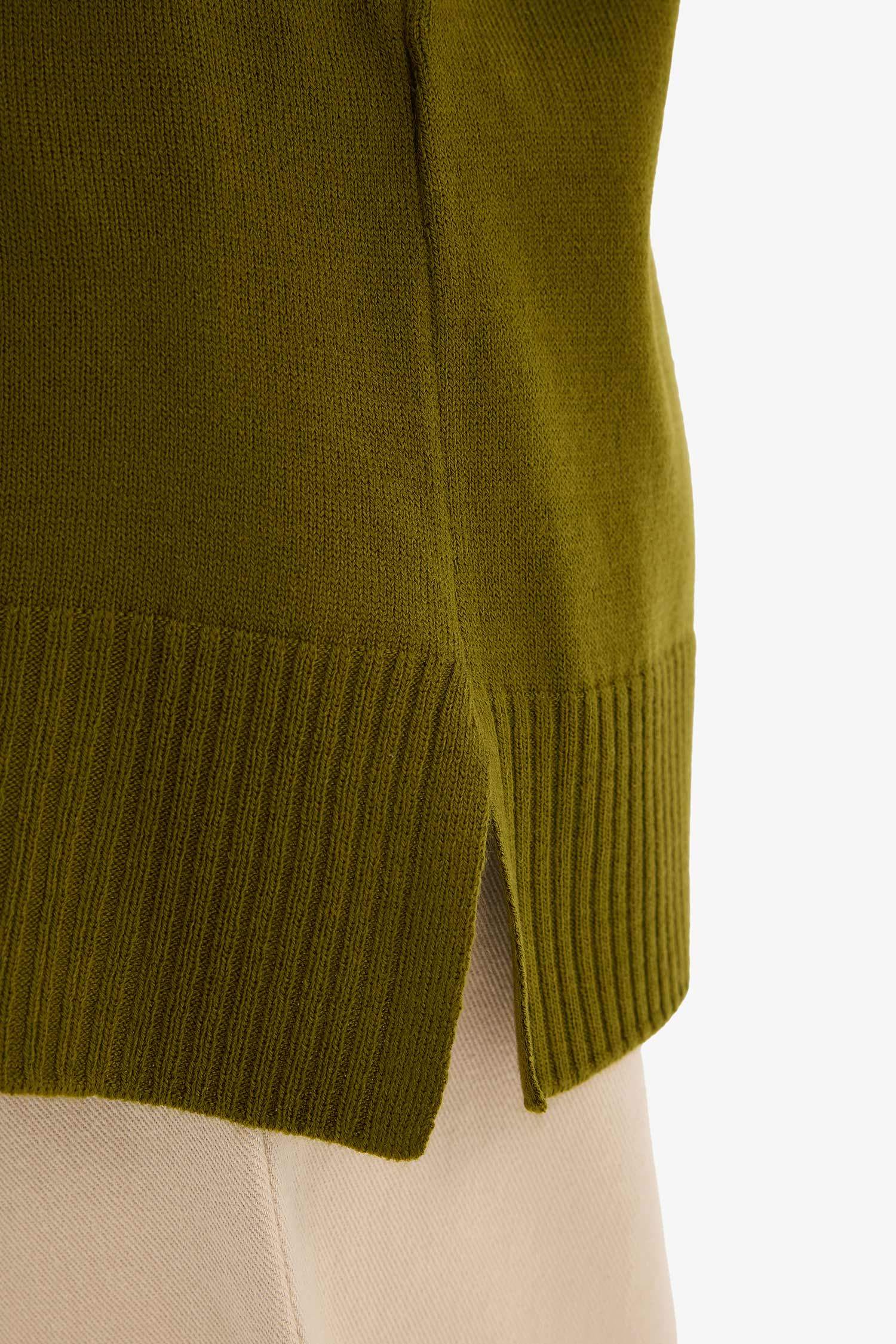 Tunique pull en maille basique à col rond Coupe régulière