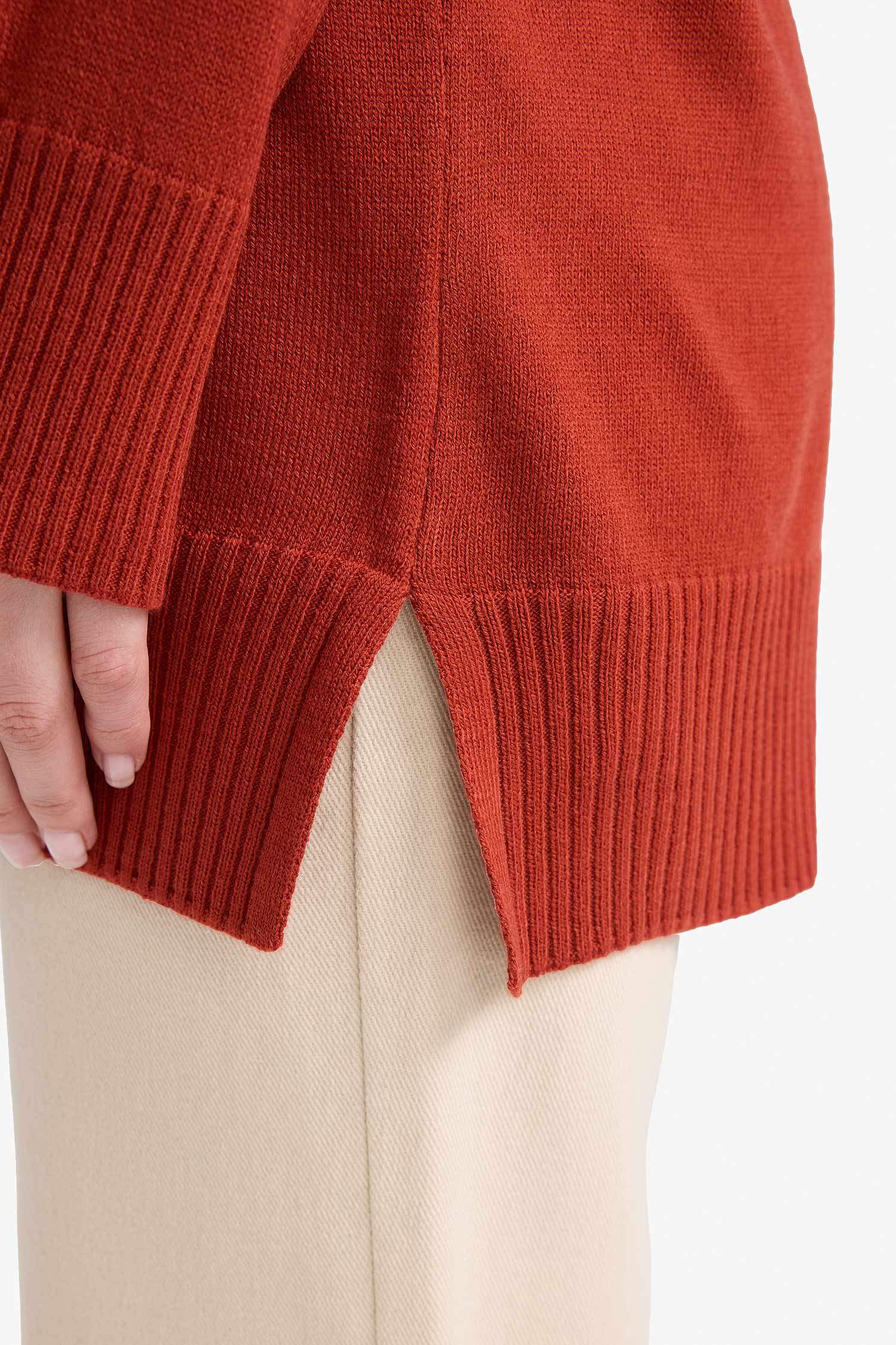 Regular Fit Crew Neck Basic Long Sleeve Tunic