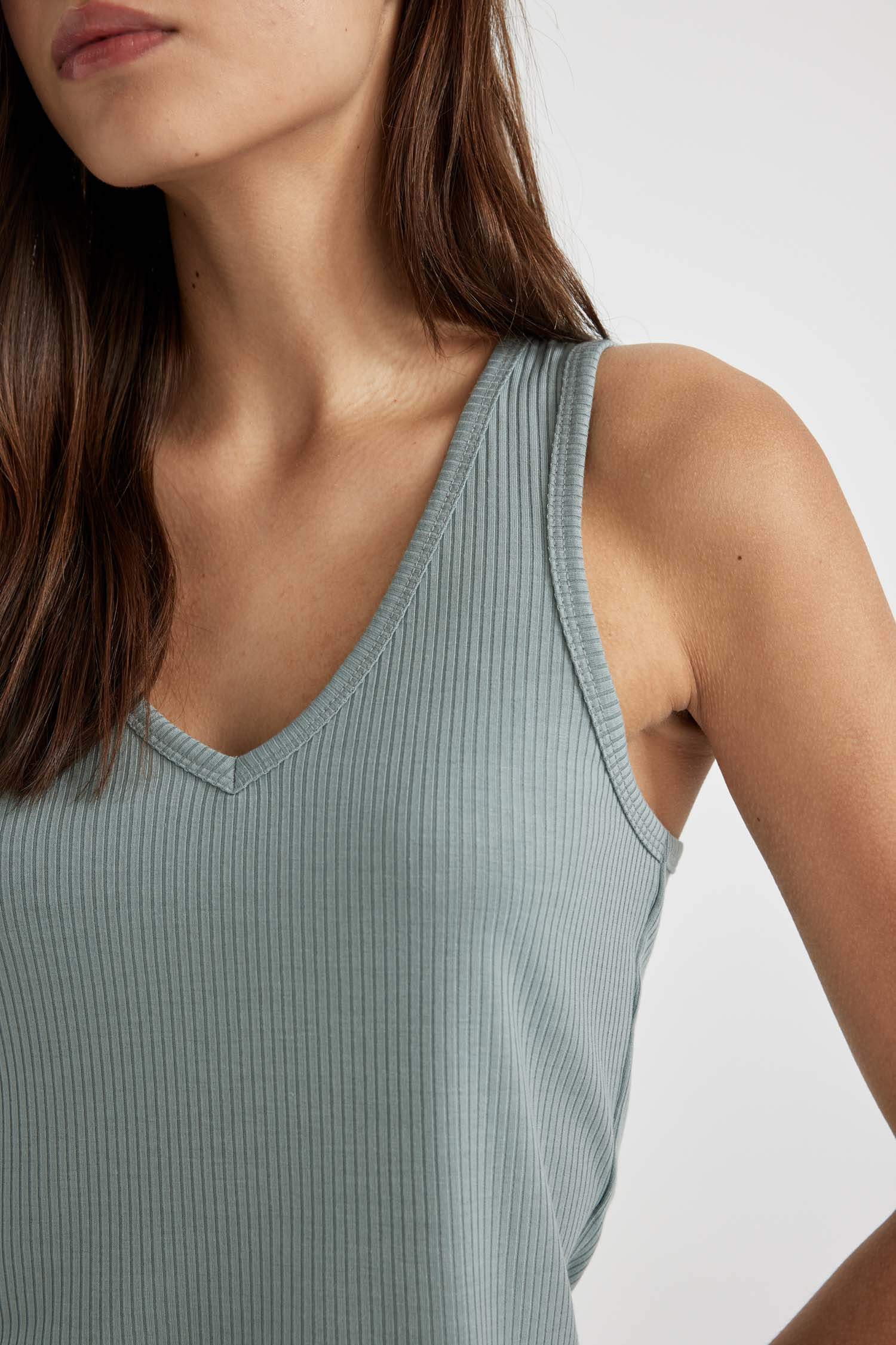 V Yaka Pijama Üstü-Fall in Love