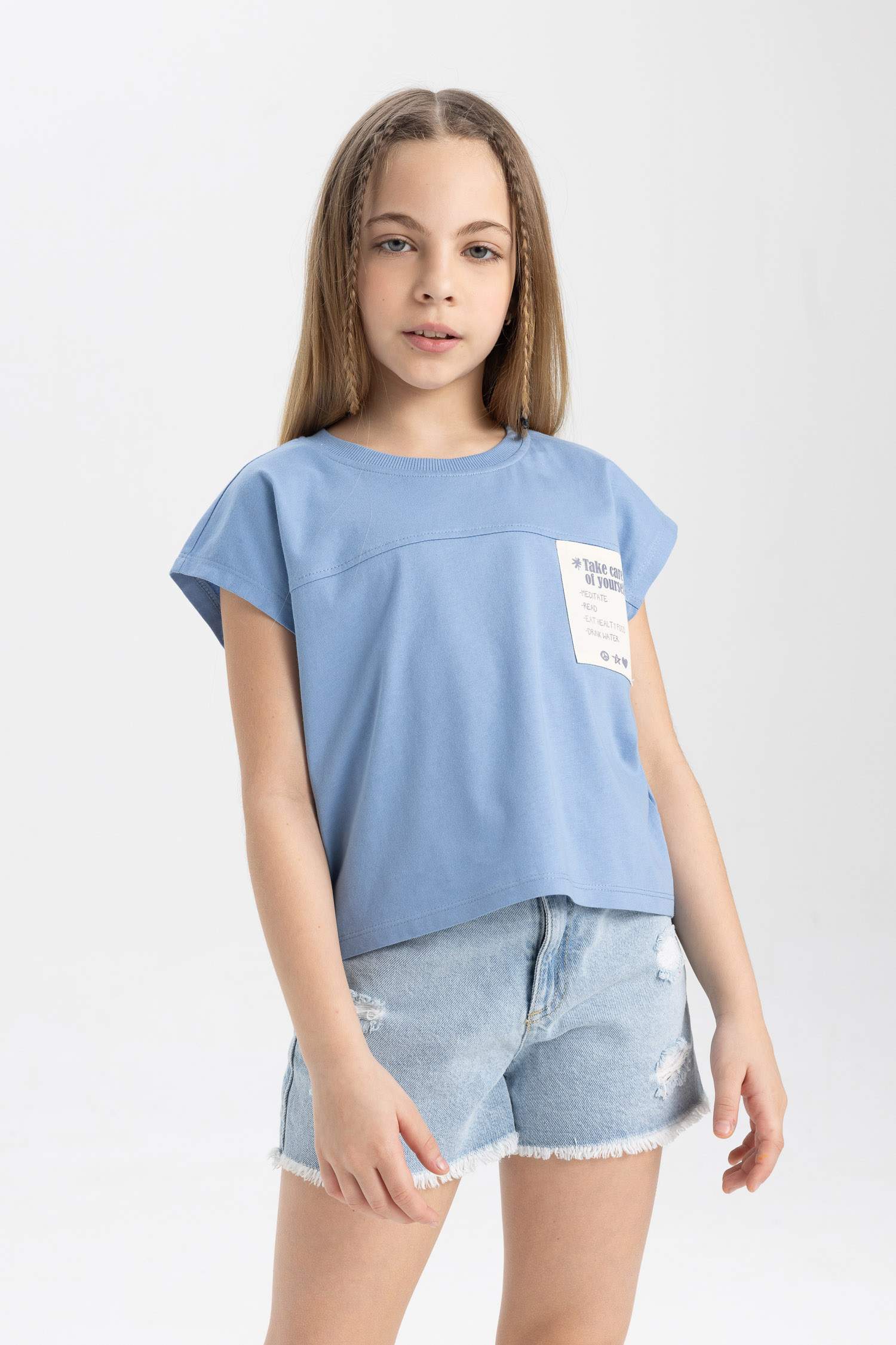 تي شيرت بناتي نص ردن أوفر سايز