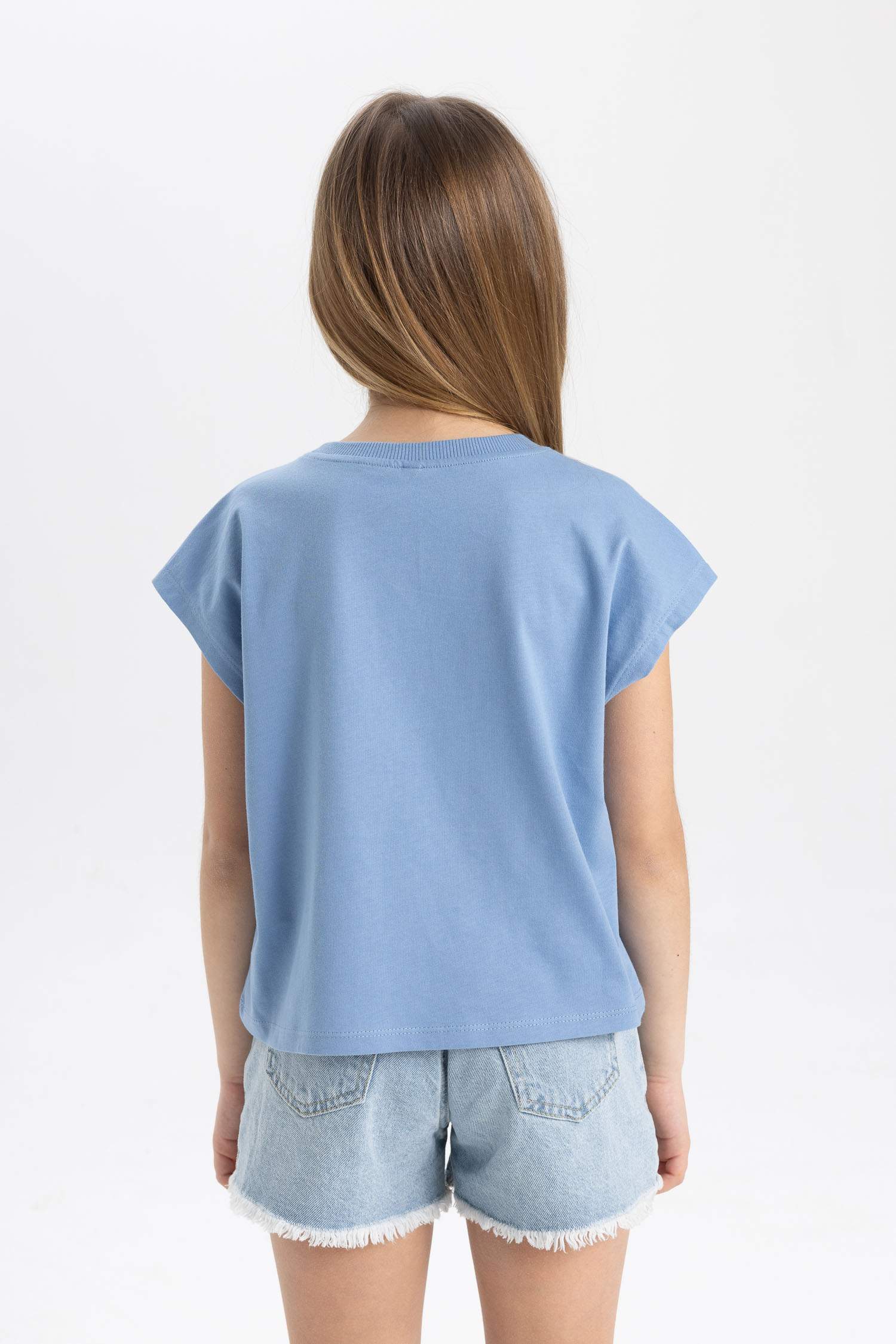 تي شيرت بناتي نص ردن أوفر سايز