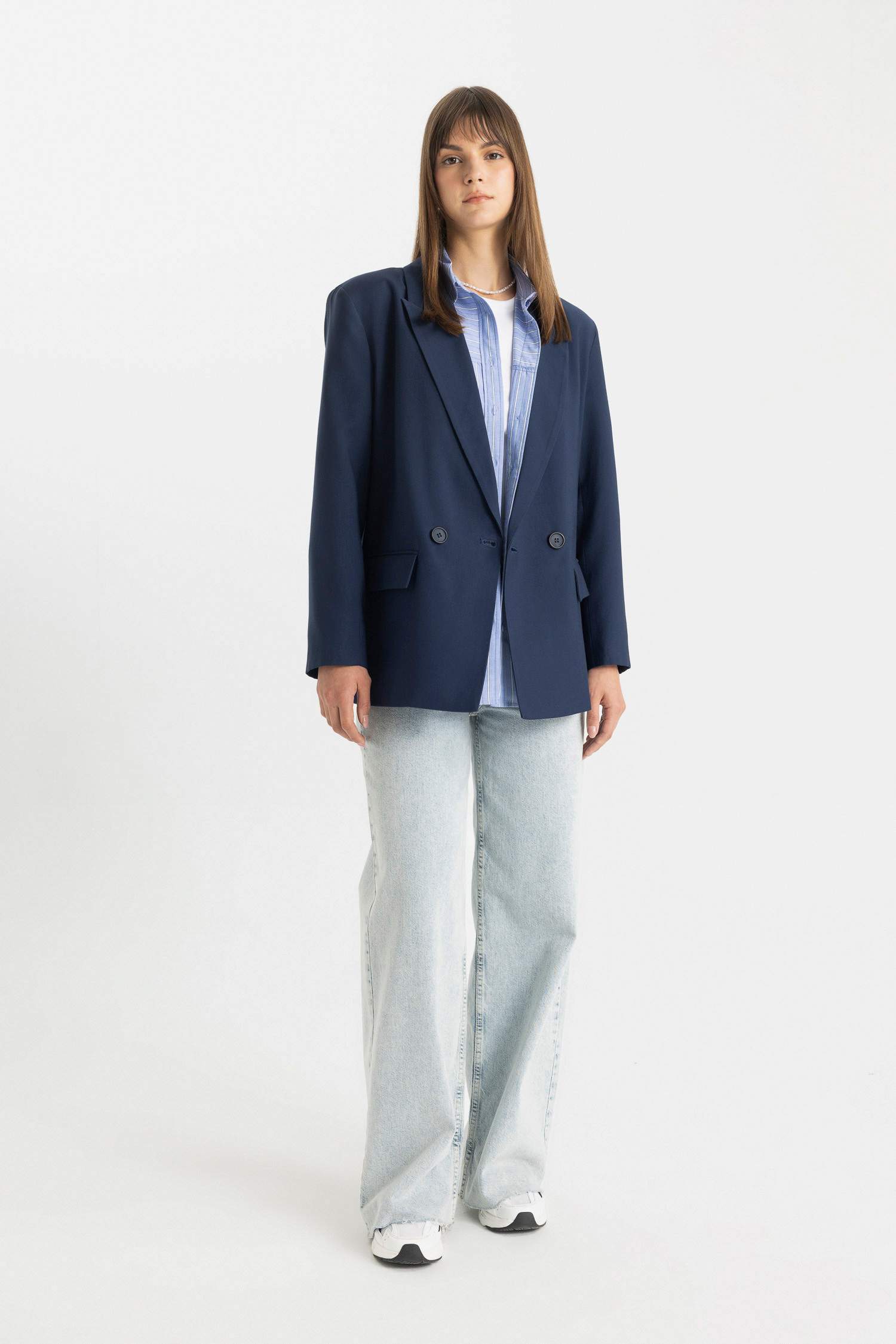 Regular Fit Ceket Yaka Blazer Ceket