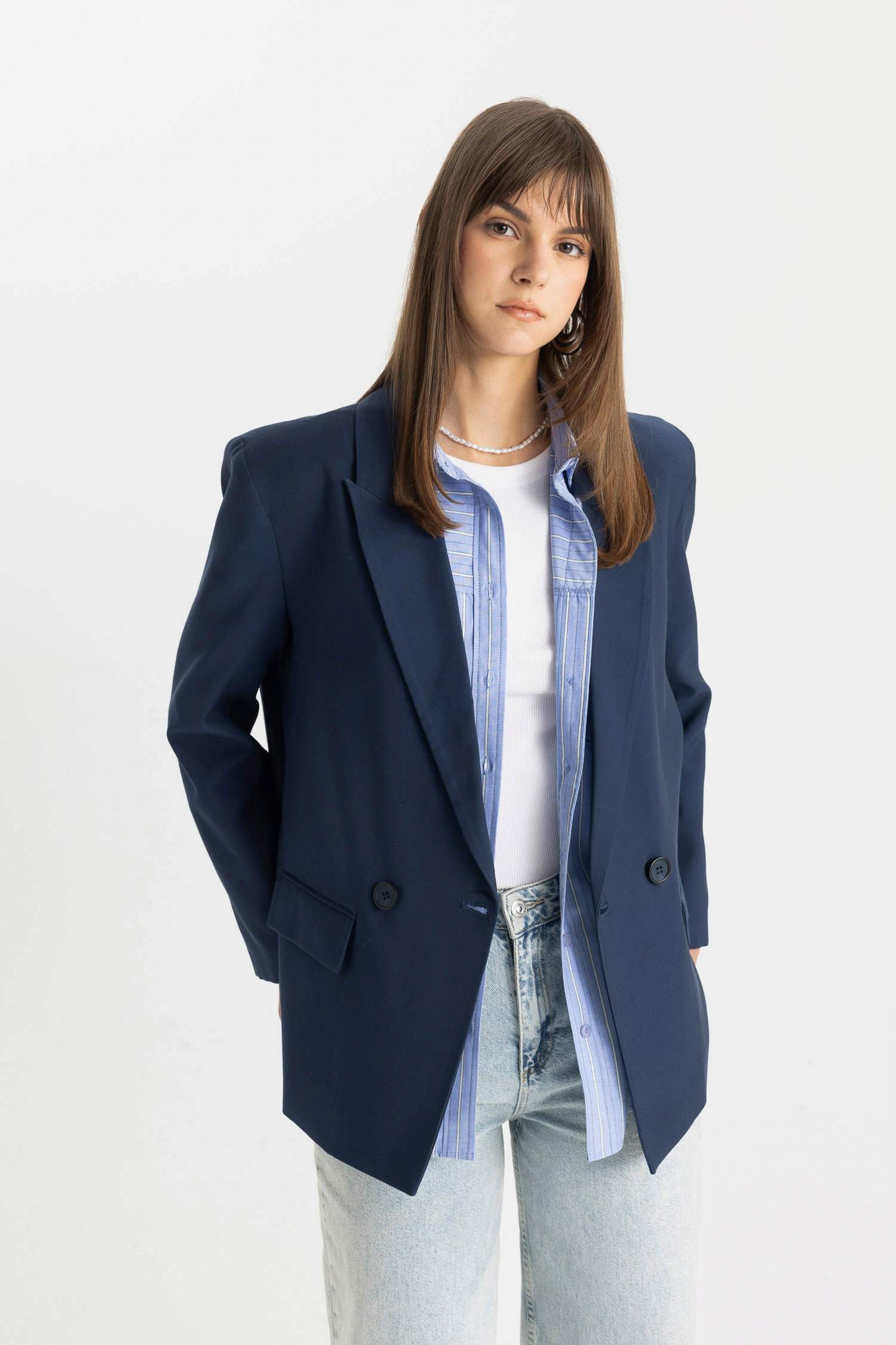 Regular Fit Ceket Yaka Blazer Ceket