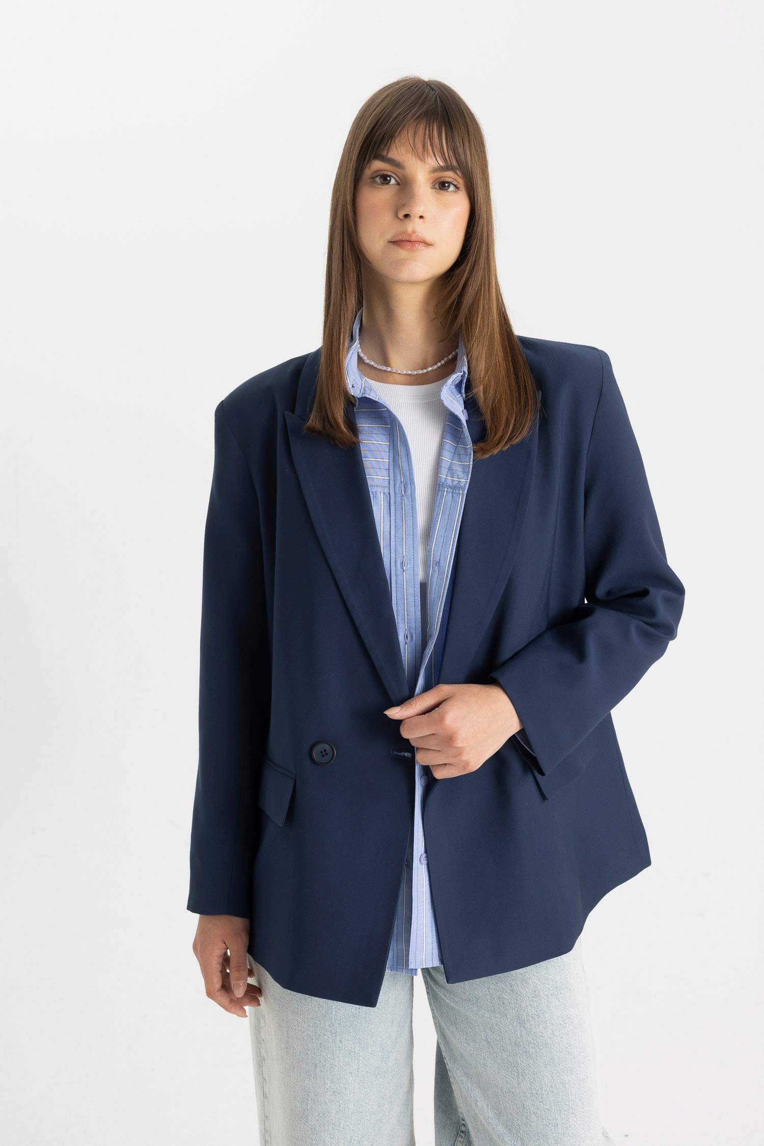 Regular Fit Ceket Yaka Blazer Ceket