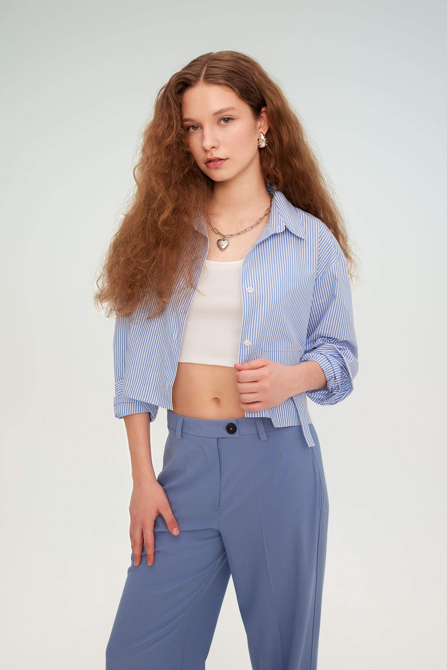 Рубашка оверсайз из поплина