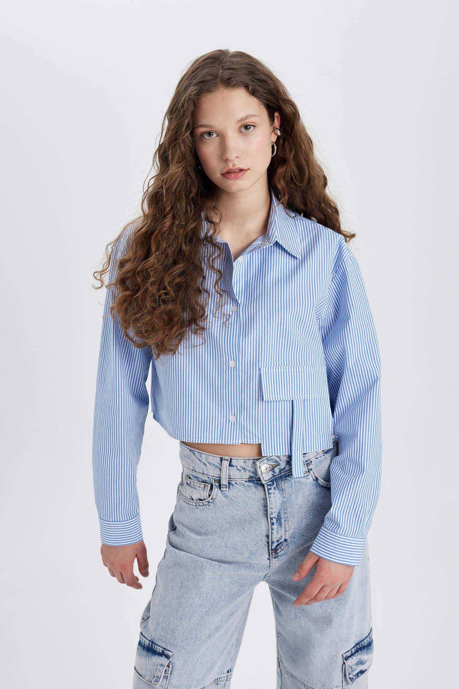 Рубашка оверсайз из поплина