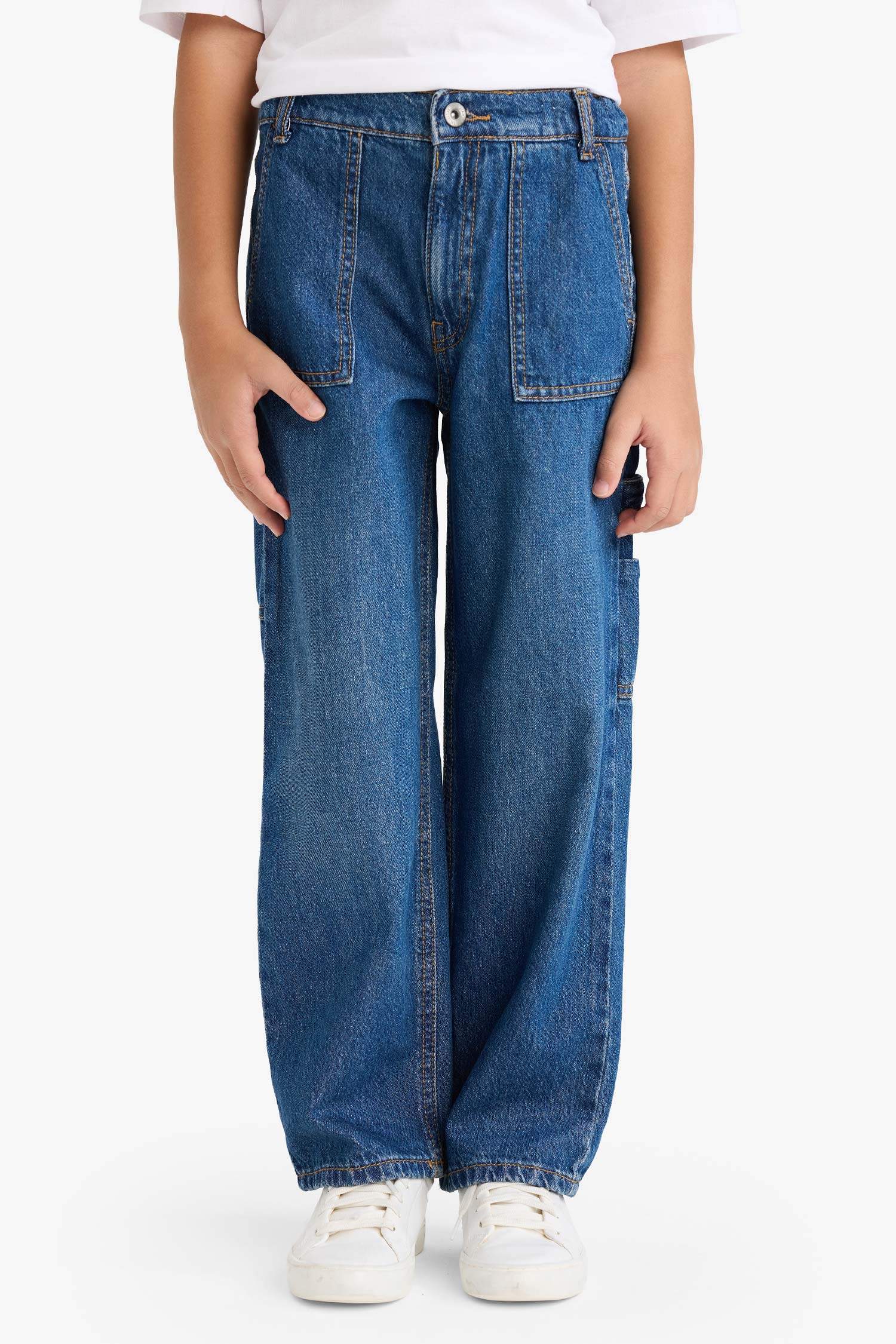 Erkek Çocuk Wide Leg Geniş Bol Paça Jean Pantolon