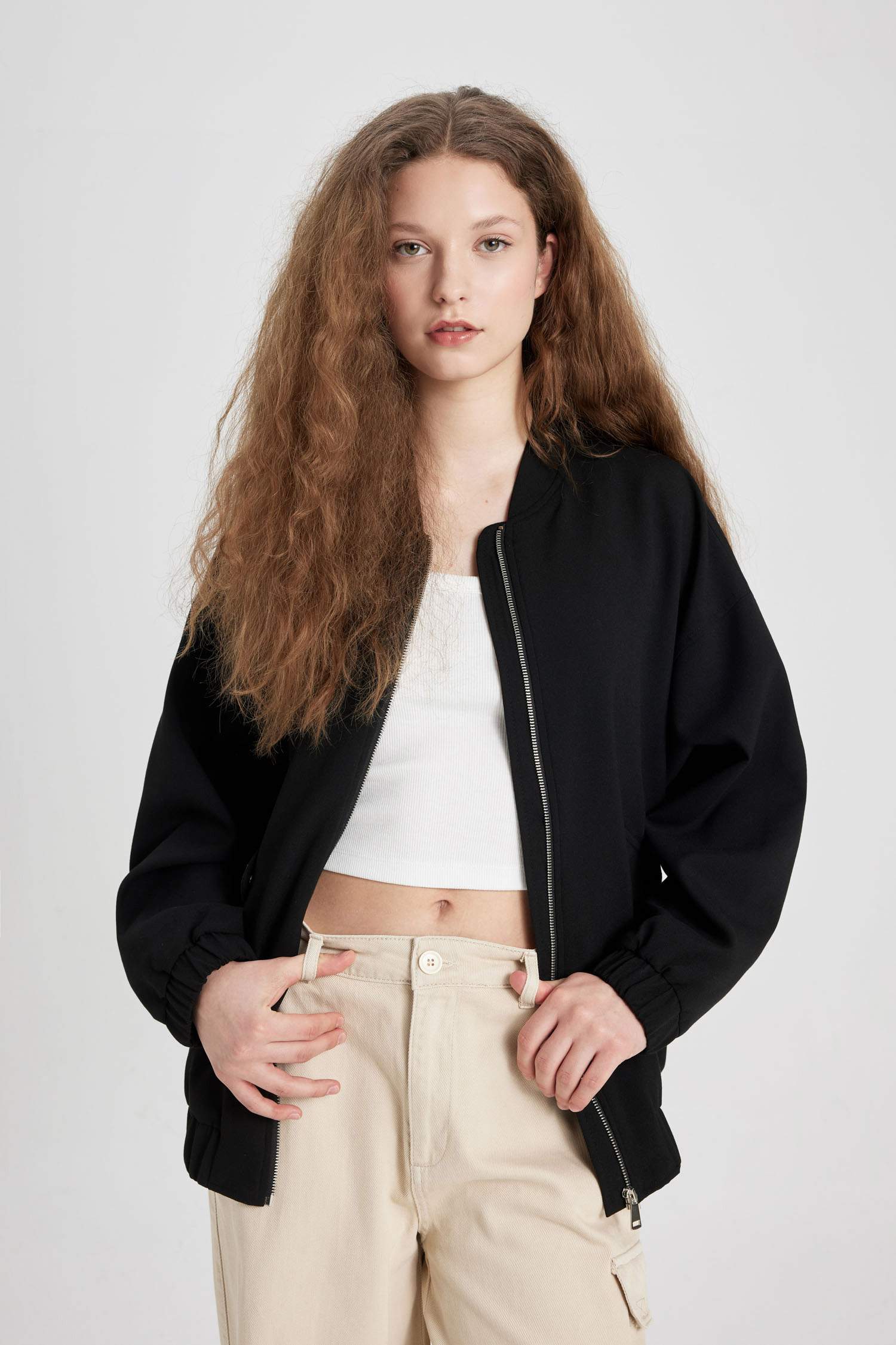 Oversize Fit Bomber Jacket
