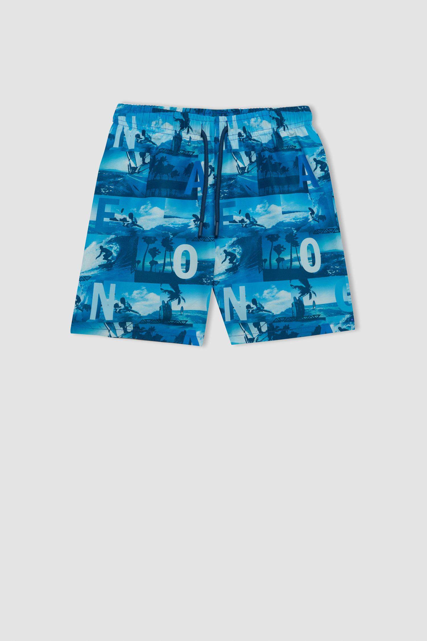 Boy Printed Sleeveless T-Shirt Swim Shorts 2 Piece Set