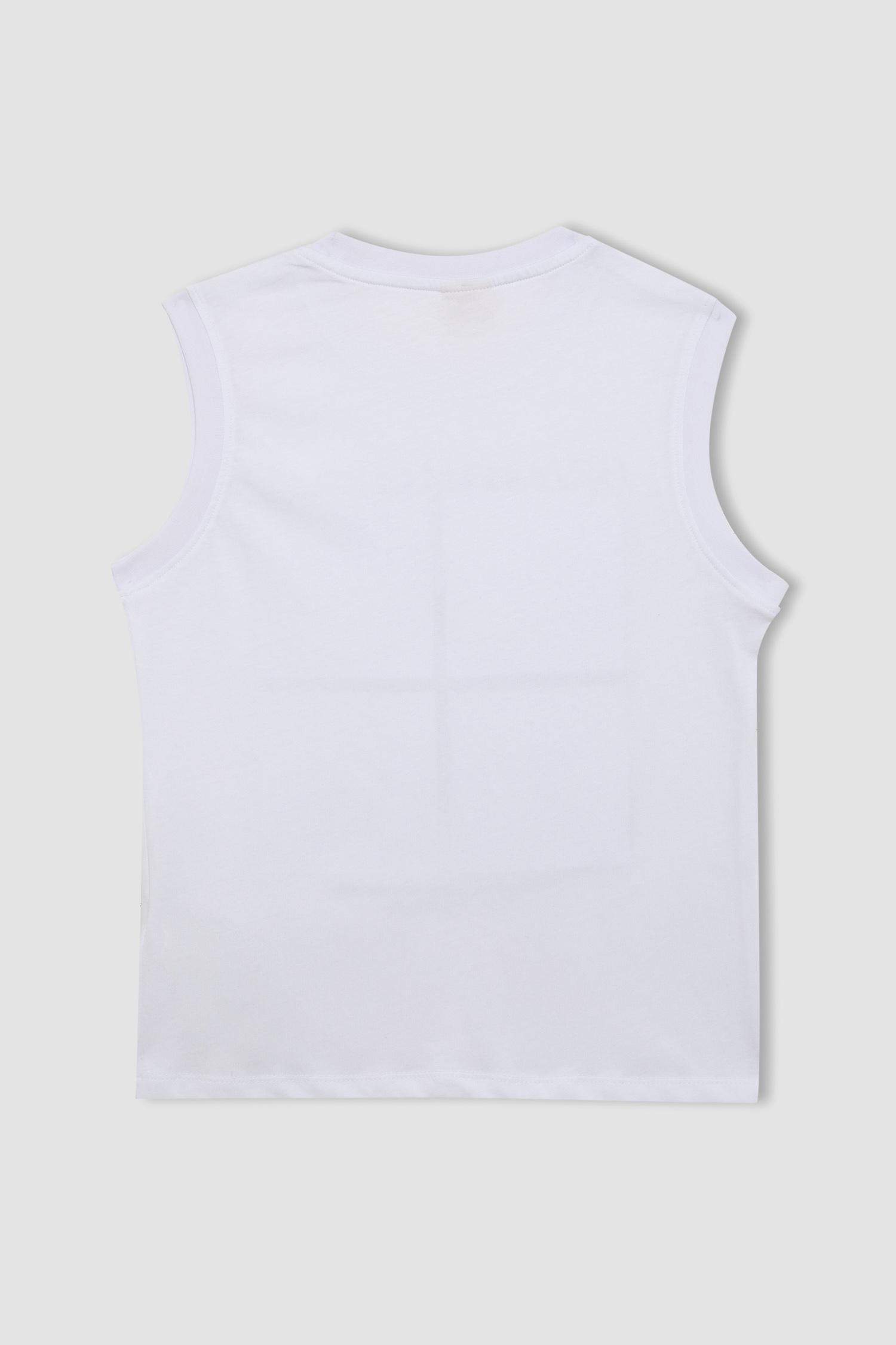 Boy Printed Sleeveless T-Shirt Swim Shorts 2 Piece Set