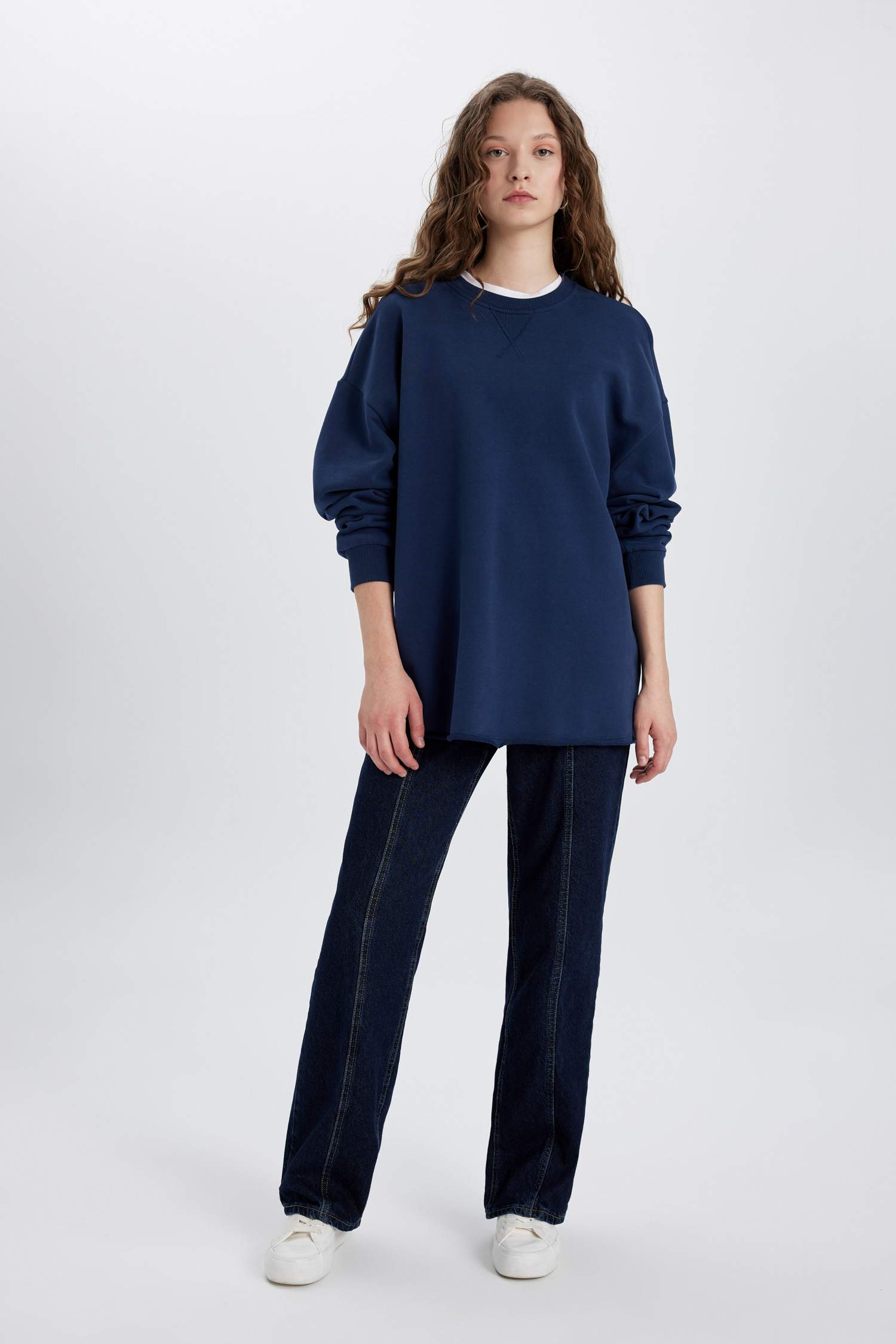 Oversize Fit Crew Neck Thick Fabric Basic T-Shirt